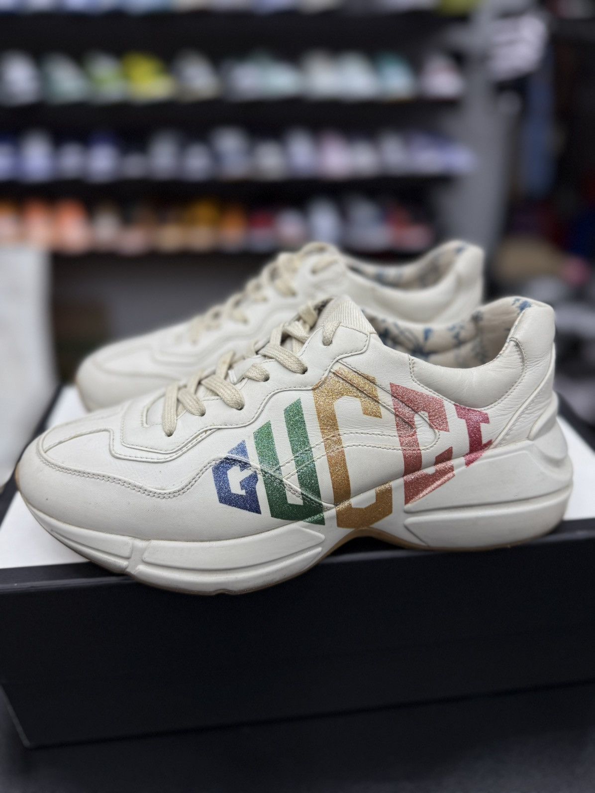 Gucci Gucci Women’s Rhyton Sneakers Size 39.5G/9.5US (W) Size US 9.5 / IT 39.5 - 5 Thumbnail