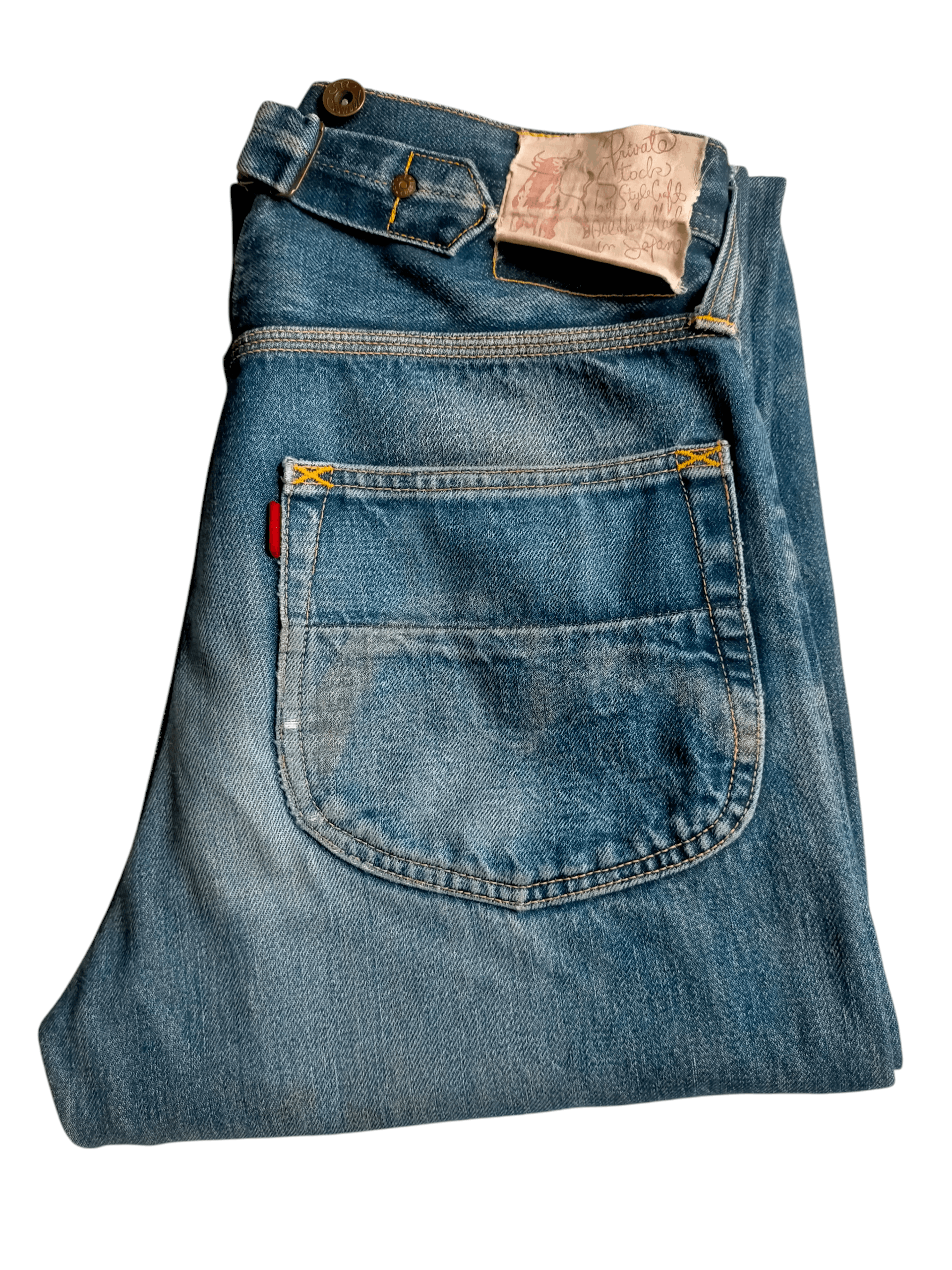 Evisu Vintage Evis Cowboy Japan Selvedge Buckleback Jeans Size US 31 - 2 Thumbnail