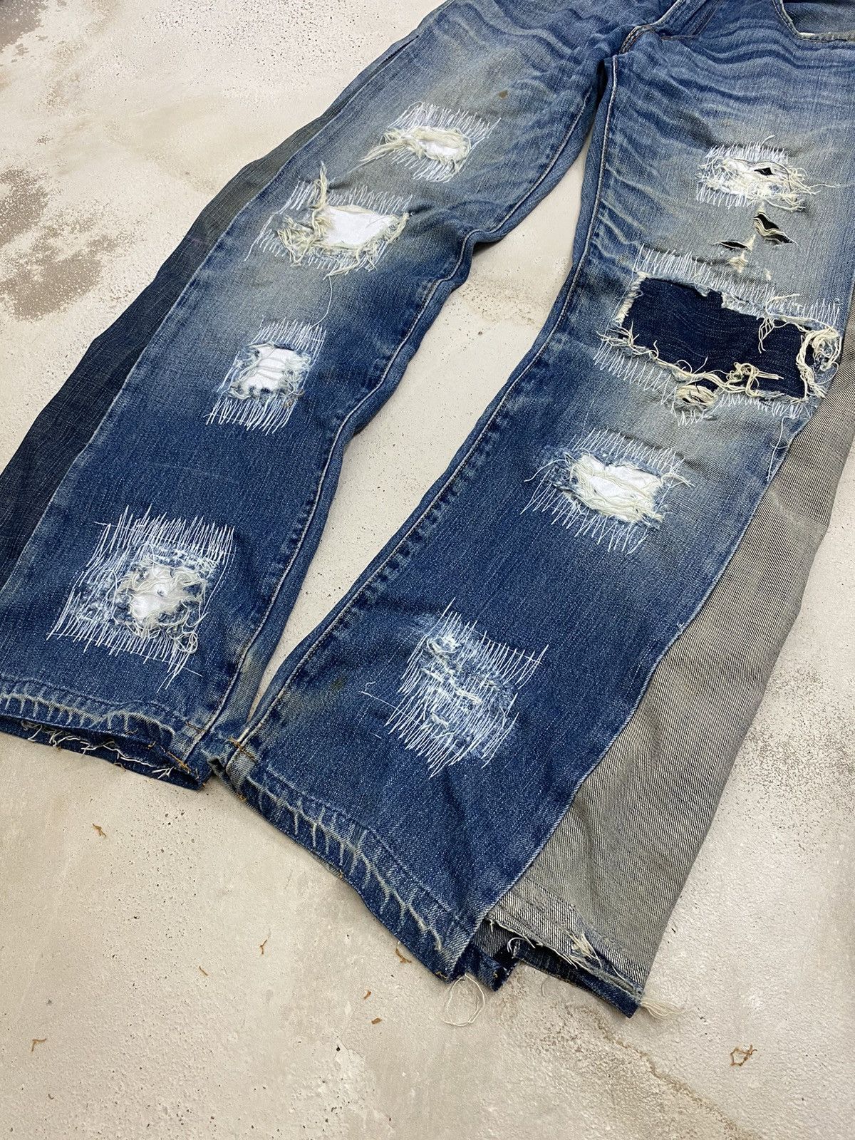 If Six Was Nine × Kapital × Levi's Vintage Flare Levis 502 Wide Legs Distressed Undercover Size US 34 / EU 50 - 4 Thumbnail