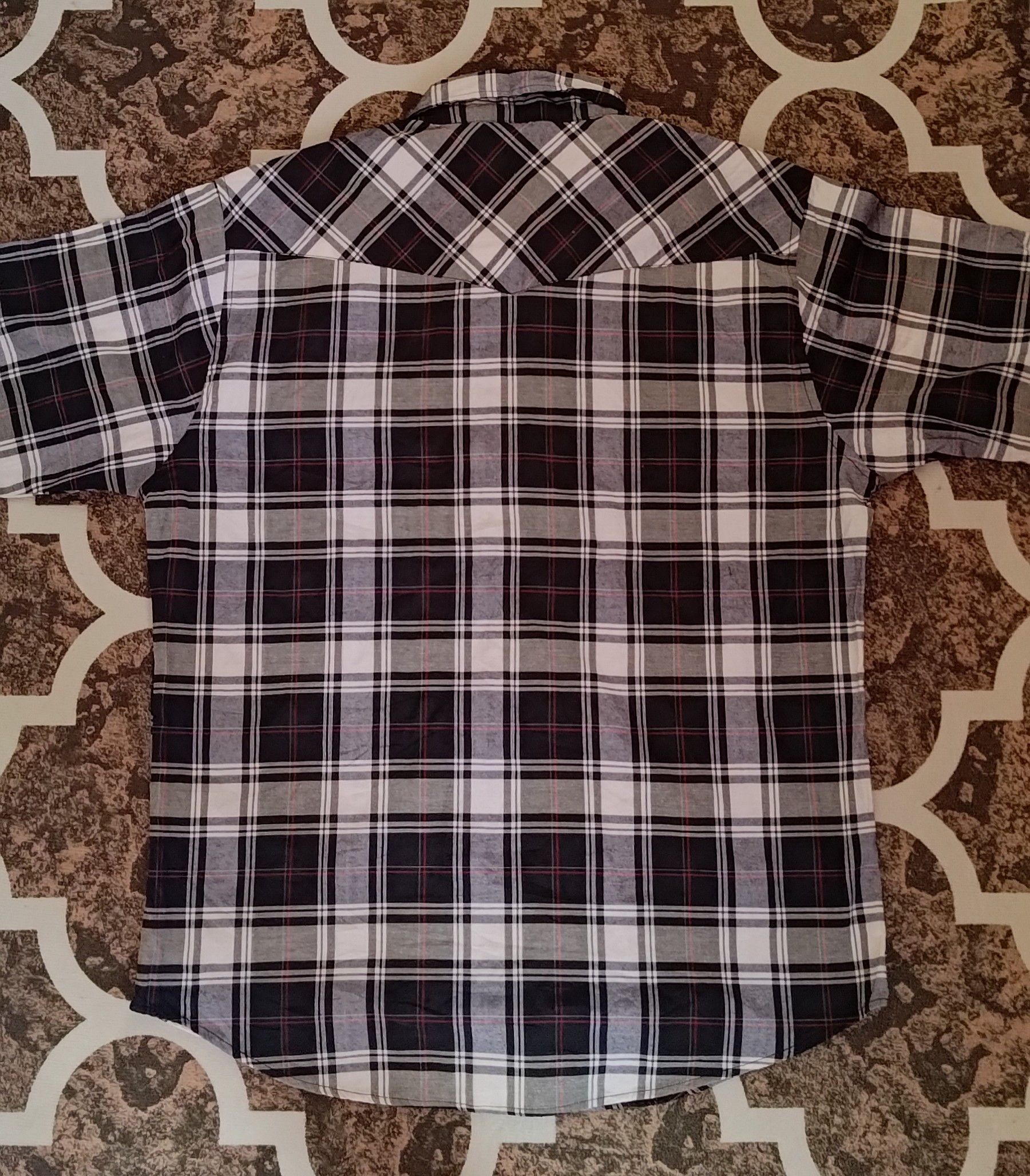 Dickies Dickies Short Sleeve Black Plaid Button Down Shirt Size US L / EU 52-54 / 3 - 2 Thumbnail