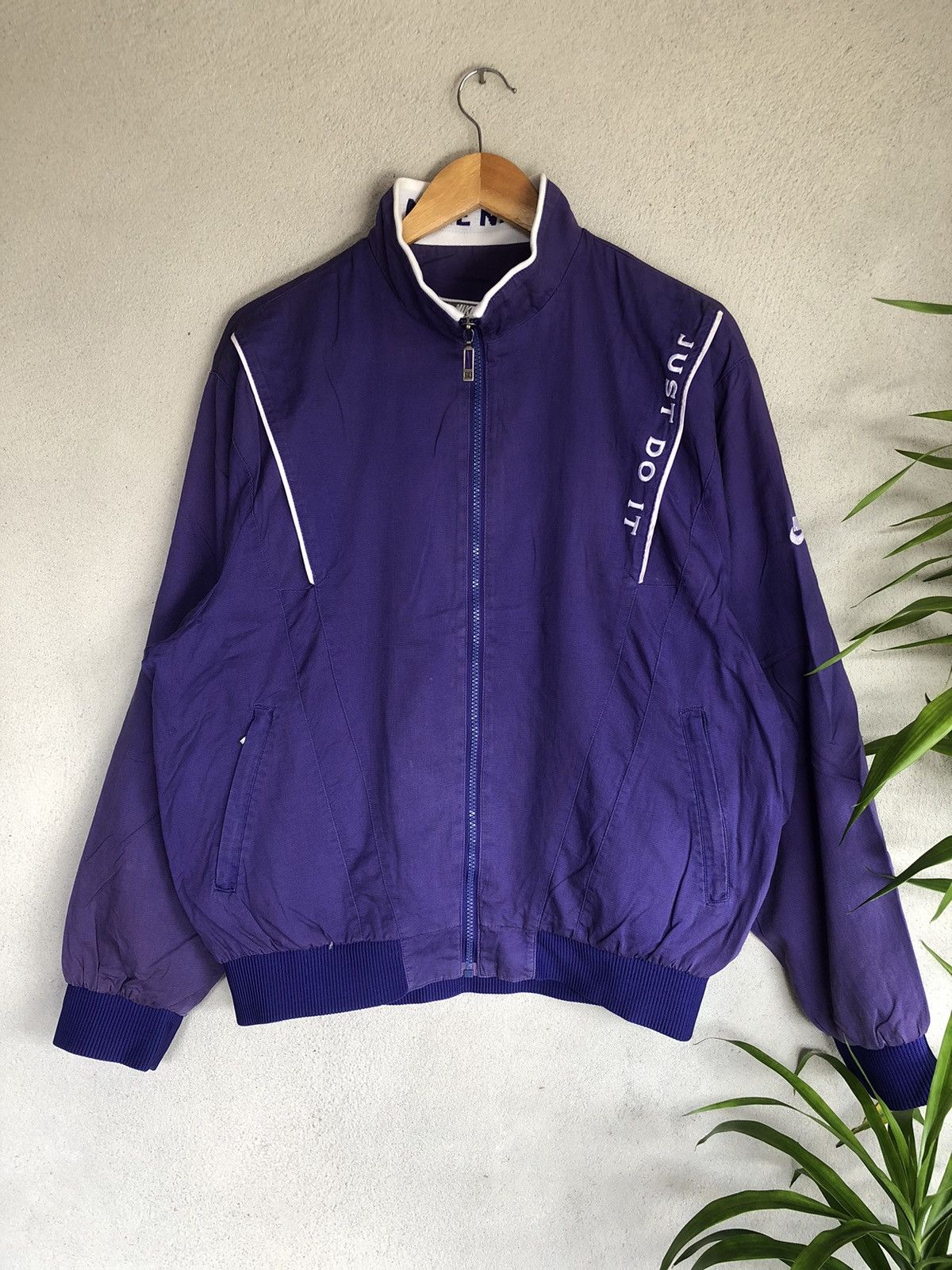 Japanese Brand × Nike × Vintage Crazy Vintage 90s Nike Just Do It Fullzipper Jacket Size US XXL / EU 58 / 5 - 1 Thumbnail