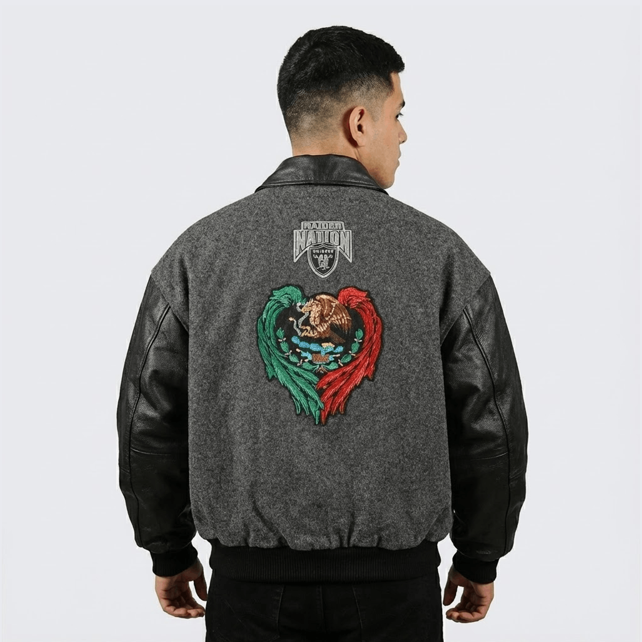 Vintage Mexico Raiders Vintage 90s Customized Varsity Bomber Jacket Size US XL / EU 56 / 4 - 4 Thumbnail