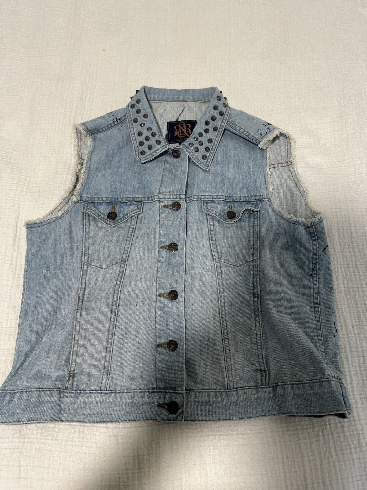 Kid Cudi Avant Garde Sleeveless Denim Jacket Size US XL / EU 56 / 4 - 3 Thumbnail