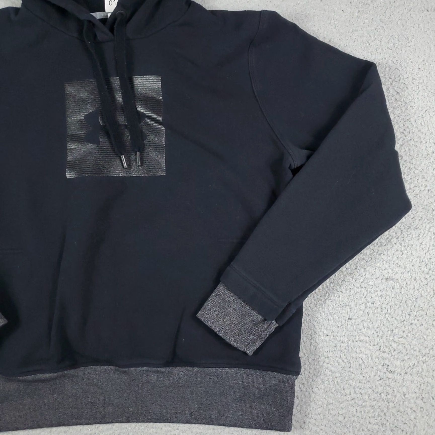 Under Armour Under Armour Black Threadborne Lace Up Hoodie Sweater Sweatshirt Large Size US L / EU 52-54 / 3 - 4 Thumbnail