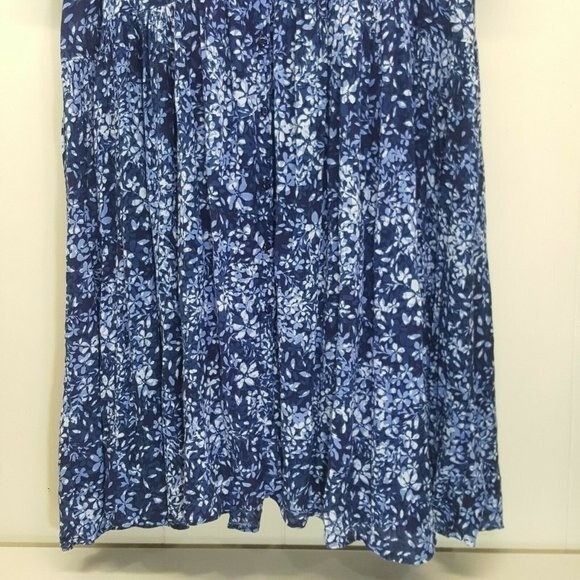 Other Woman Within 32W Dress Blue Floral V Neck Cottagecore Maxi S Size 3XL / US 20-22 - 3 Thumbnail