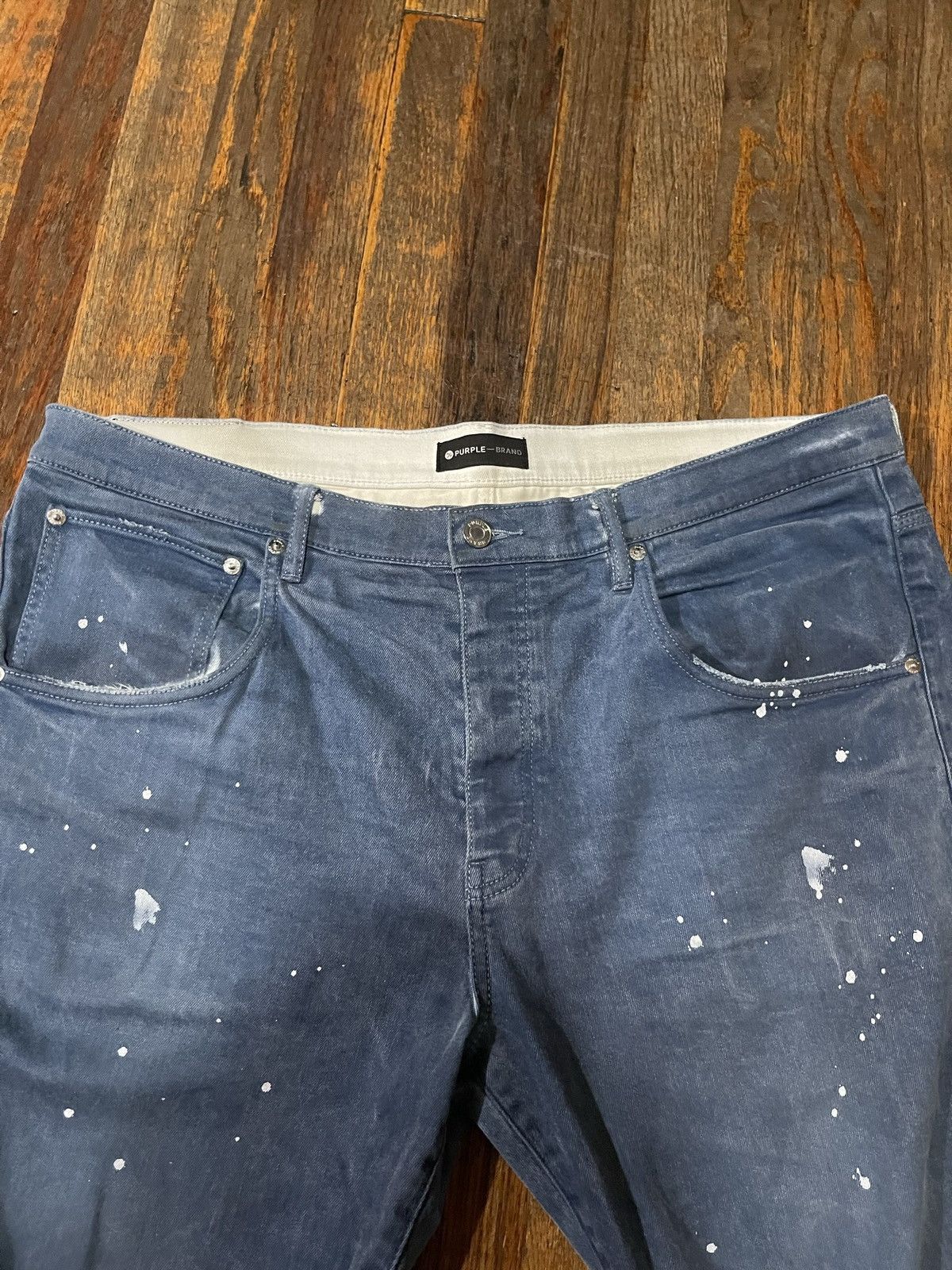 Purple Brand Purple Brand Denim Jeans Cobalt Paint Splatter Spray Size 40 Size US 40 / EU 56 - 8 Thumbnail