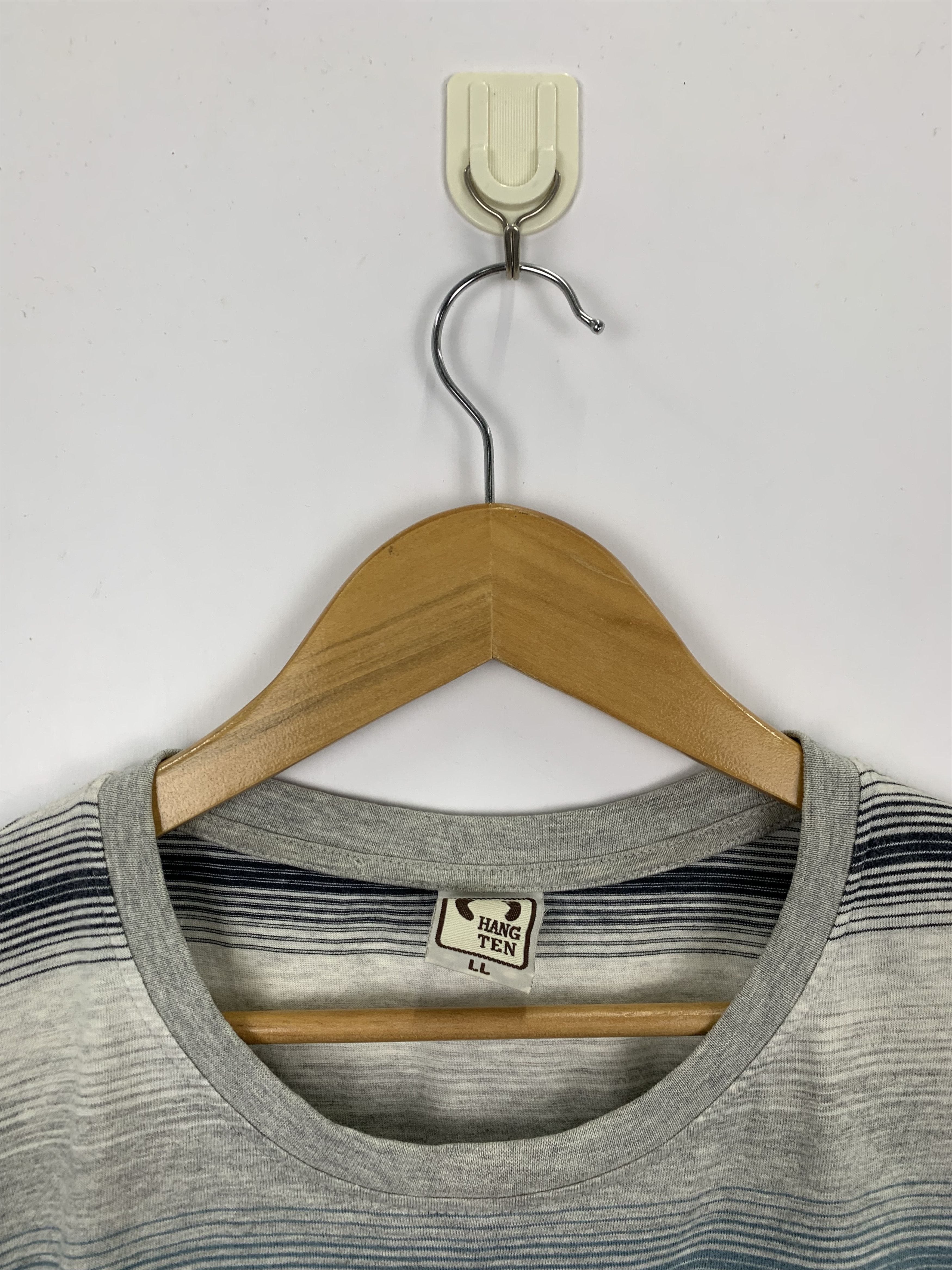 Hang Ten Vintage Hang Ten Striped Surfing Tee TA0153 Size US L / EU 52-54 / 3 - 6 Thumbnail