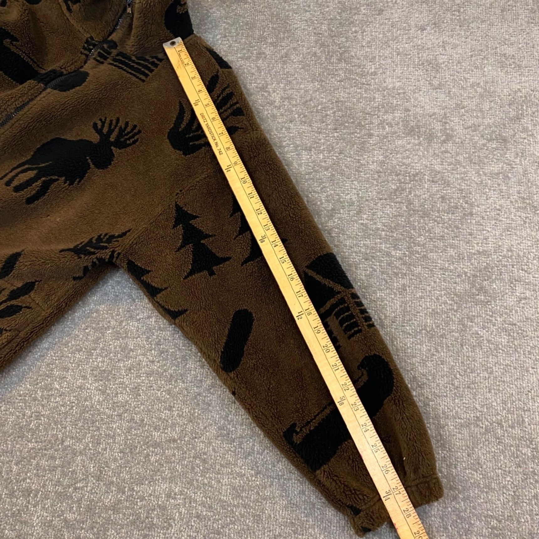 Vintage VINTAGE AWESOME Jacket Mens Medium Brown Art to Wear Ski Moose Nature Fleece Sweater 90s Size US M / EU 48-50 / 2 - 6 Thumbnail