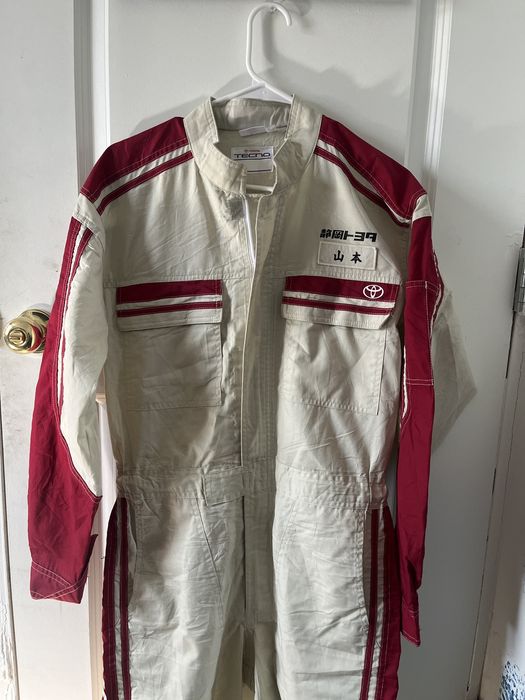 Vintage Toyoto Tecno Green Technician Boiler Suit Coveralls S M W30 L28 main image 0