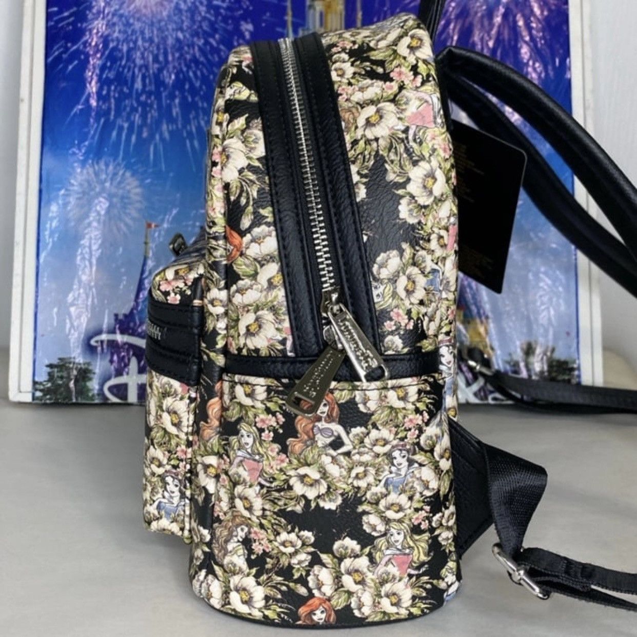 Disney Disney Loungefly princess watercolor sketch floral backpack Size ONE SIZE - 2 Thumbnail