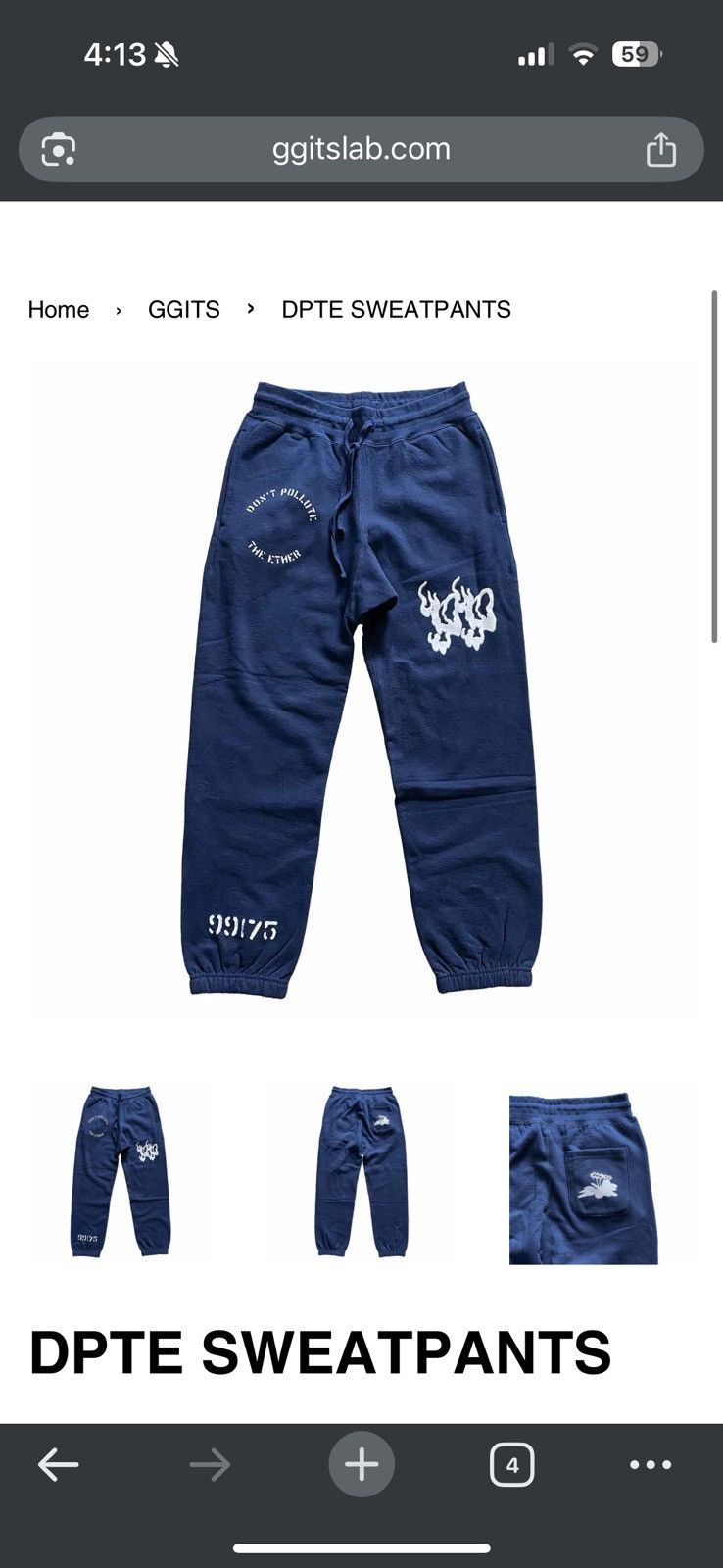 Other GGITS Don’t Pollute The Ether Sweatpants Size US 32 / EU 48 - 7 Thumbnail