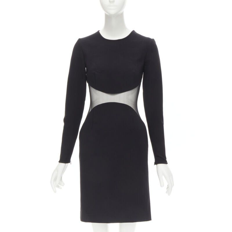 Stella McCartney STELLA MCCARTNEY 2013 Runway Iconic sheer waist illusion bodycon dress IT40 S Size S / US 4 / IT 40 - 1 Thumbnail