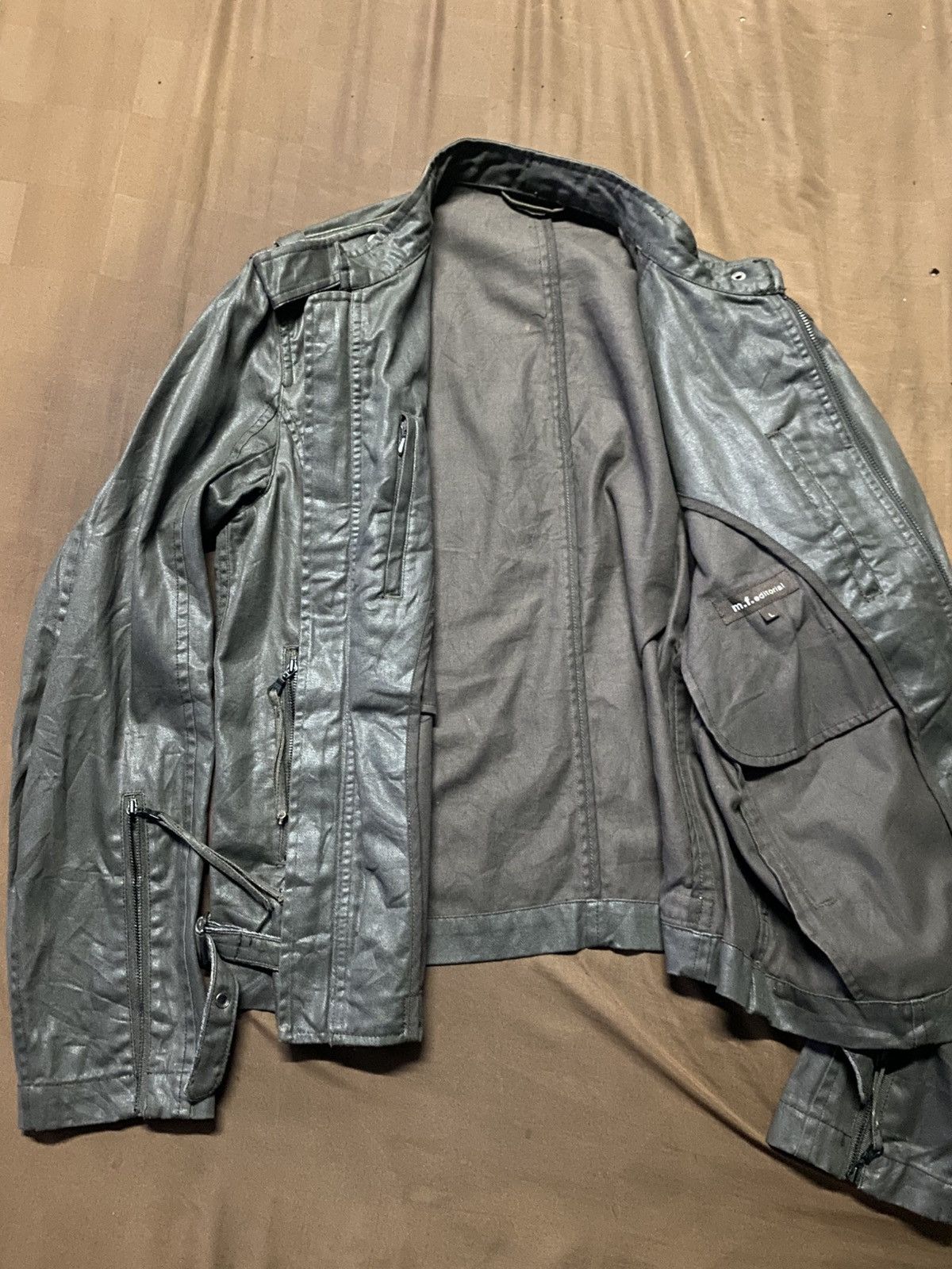 Japanese Brand M.F. Editorial Black Bikers Jacket Size US L / EU 52-54 / 3 - 4 Thumbnail
