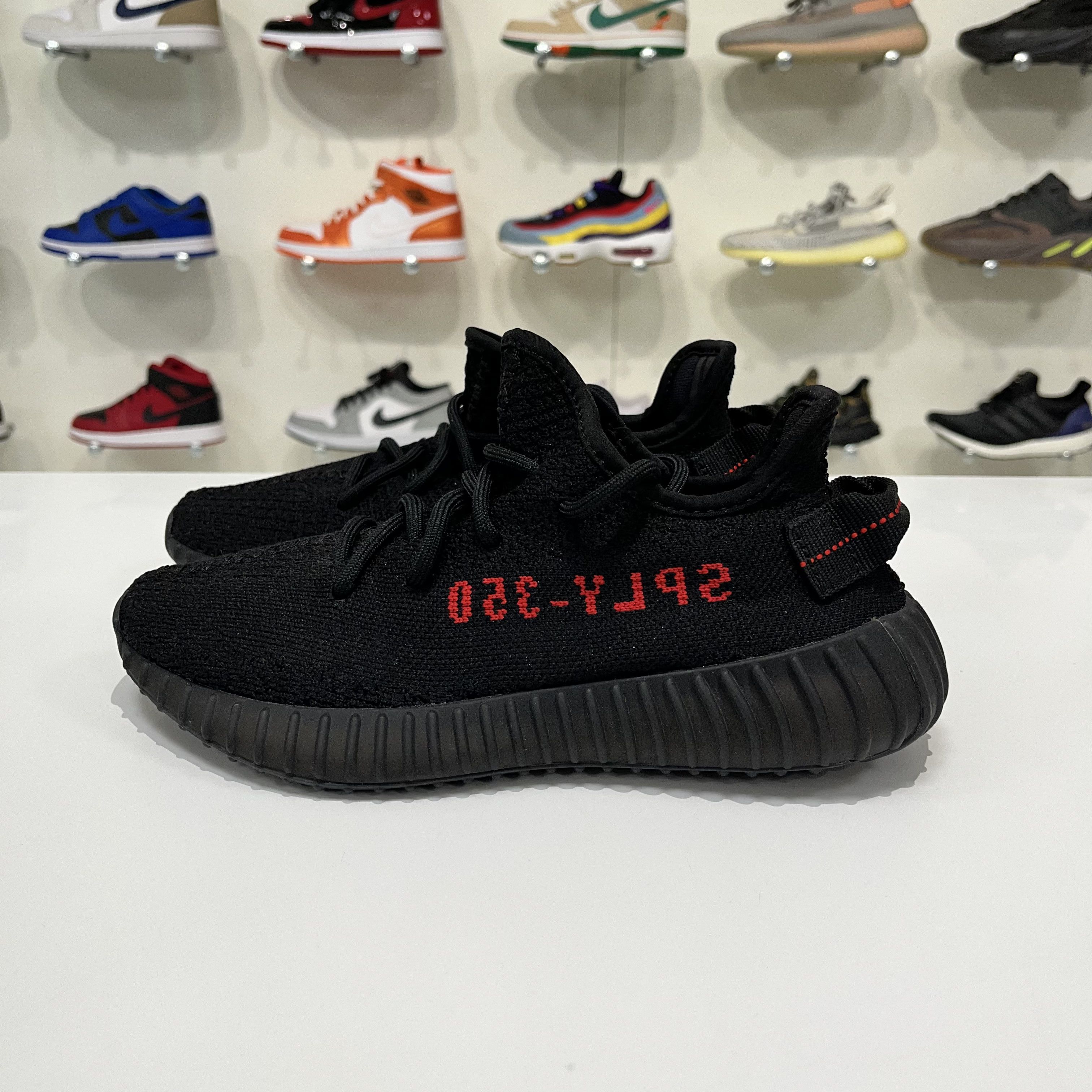 Adidas Adidas Yeezy Boost 350 V2 Black Red Size US 5 / EU 37 - 3 Thumbnail