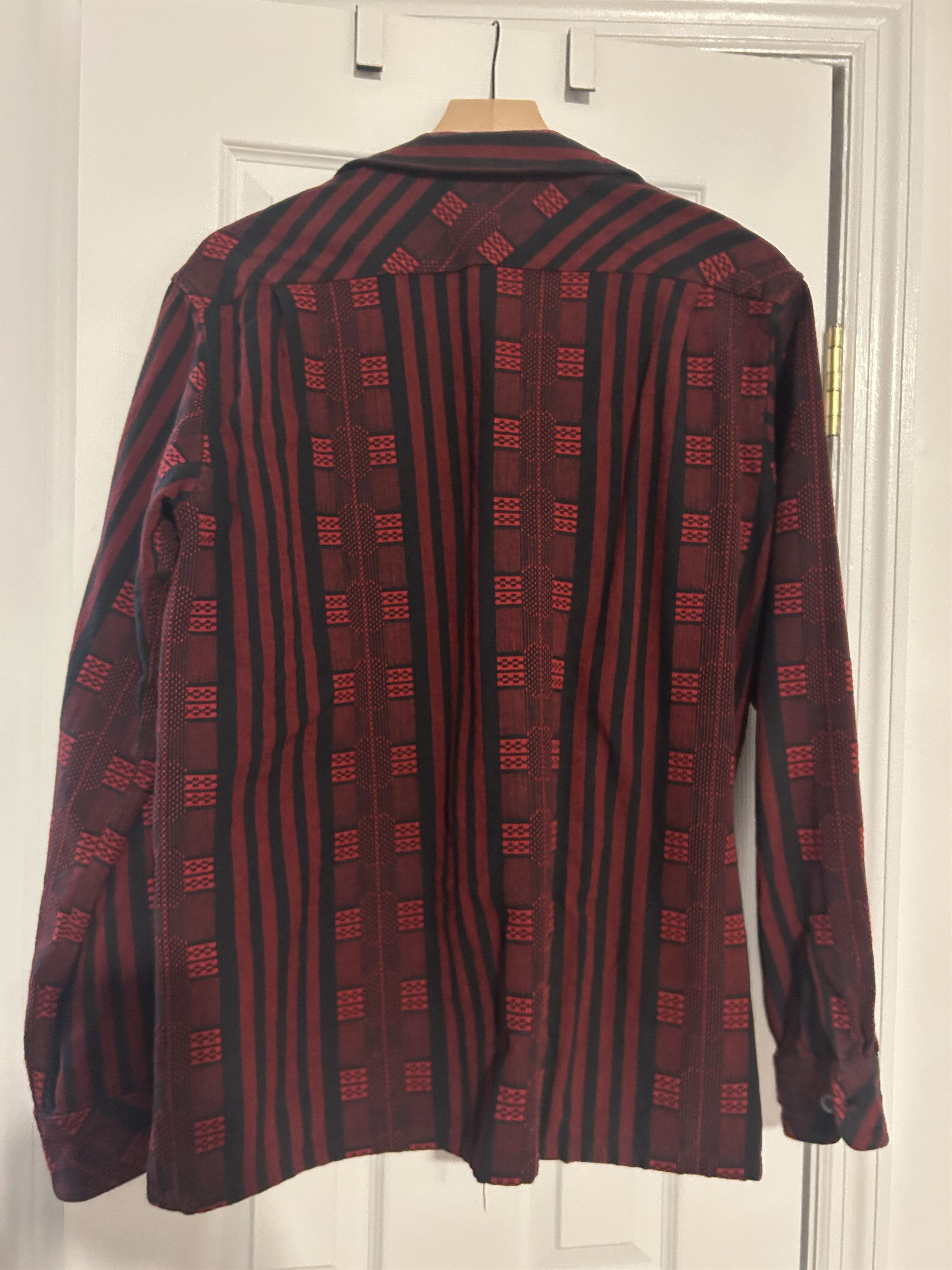 Engineered Garments Engineered Garments Red Black Patterned Work Shirt Size S Size US S / EU 44-46 / 1 - 3 Thumbnail