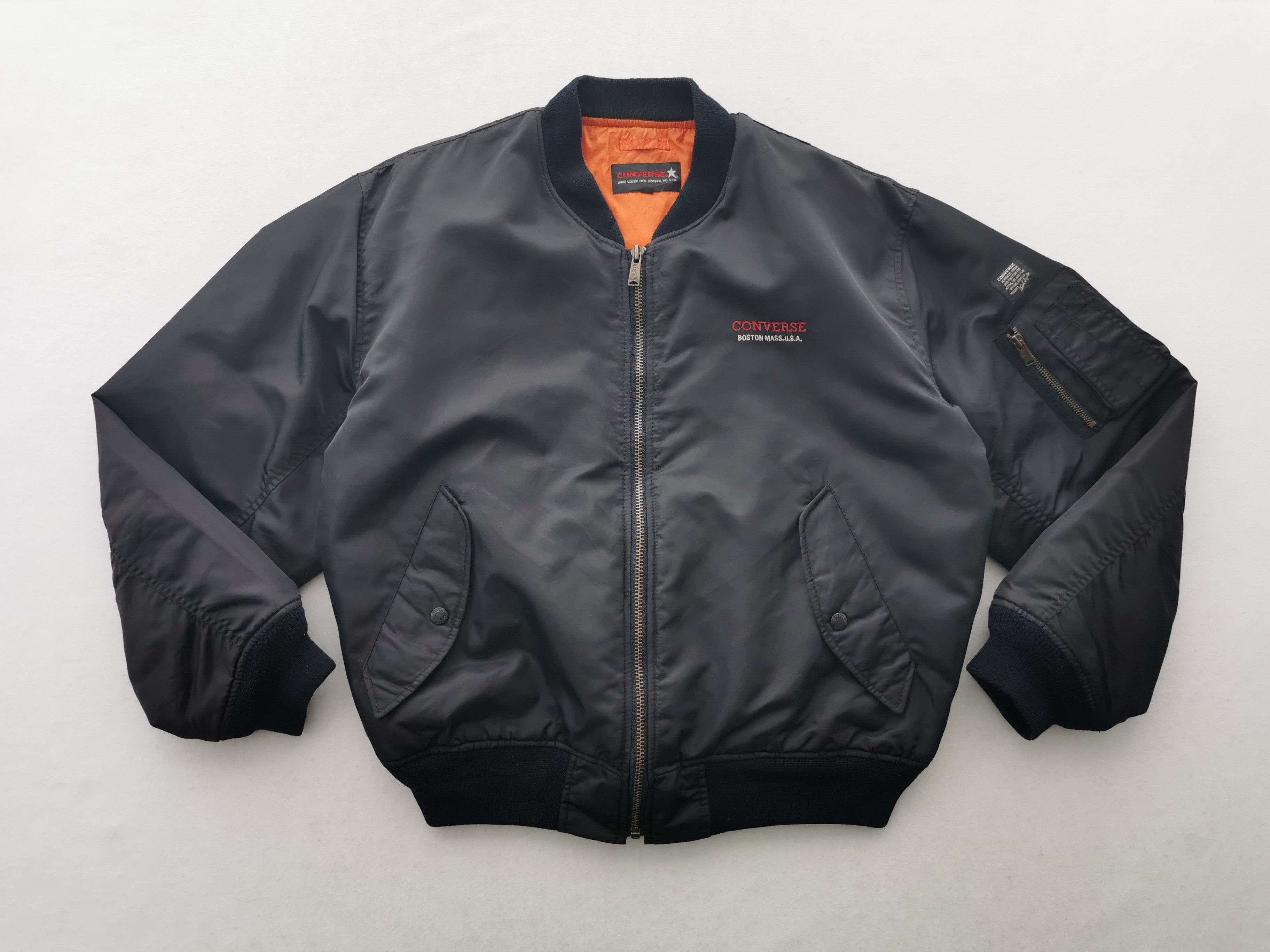 Converse Vintage Converse Bomber Nylon Jacket Size L Size US L / EU 52-54 / 3 - 1 Thumbnail