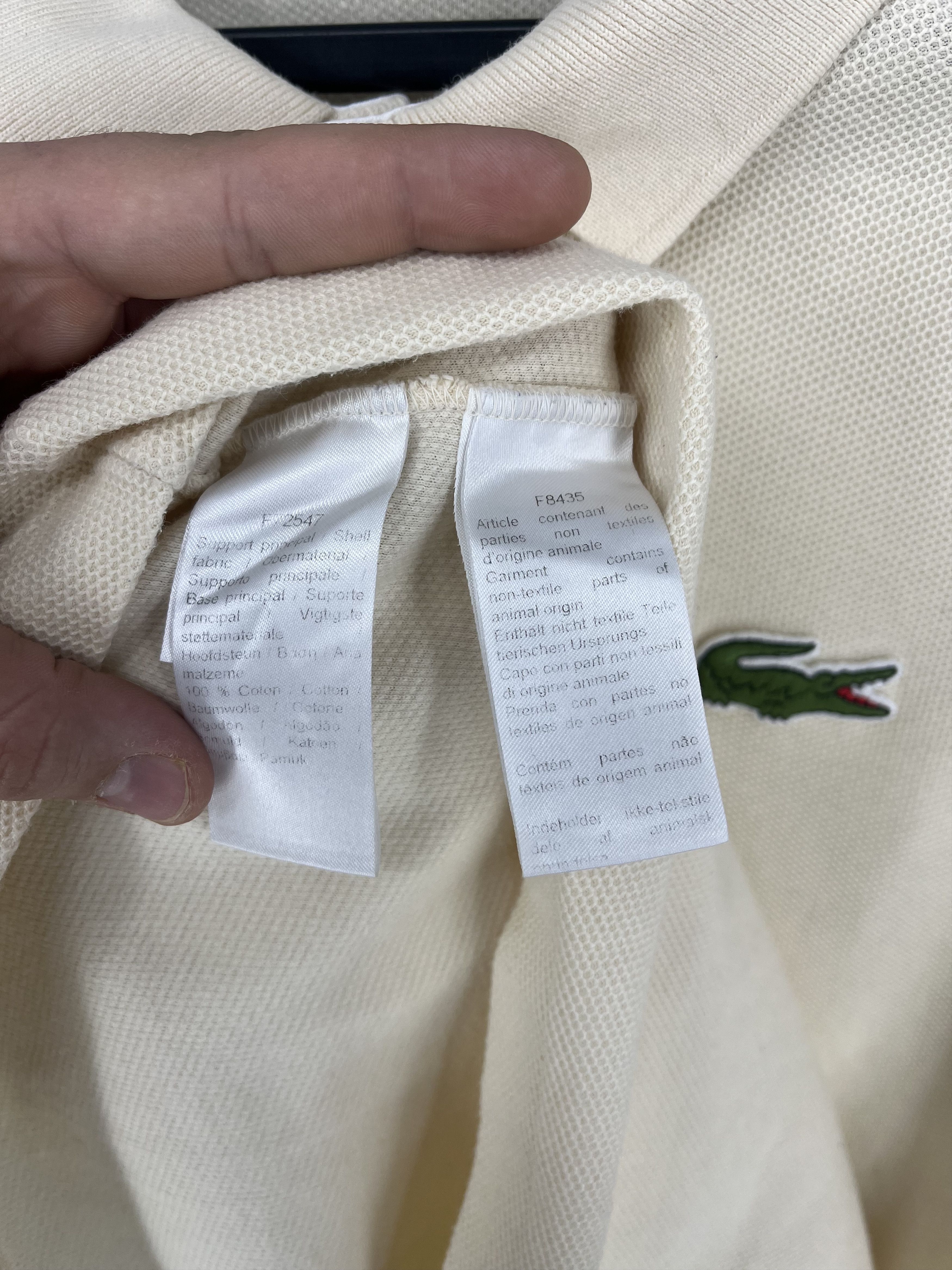 Lacoste LACOSTE Men's Polo Shirt Organic Cotton Big Croc Size US L / EU 52-54 / 3 - 8 Thumbnail