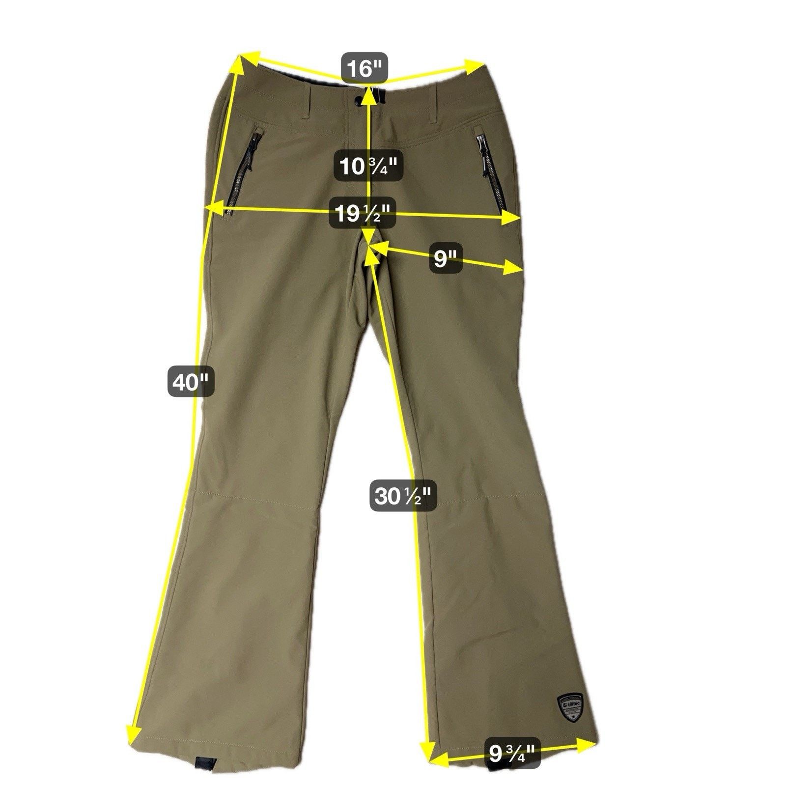 Other Killtec Jilli Ski Pant Women’s 10 Khaki Snowboarding Size 32" / US 10 / IT 46 - 6 Thumbnail