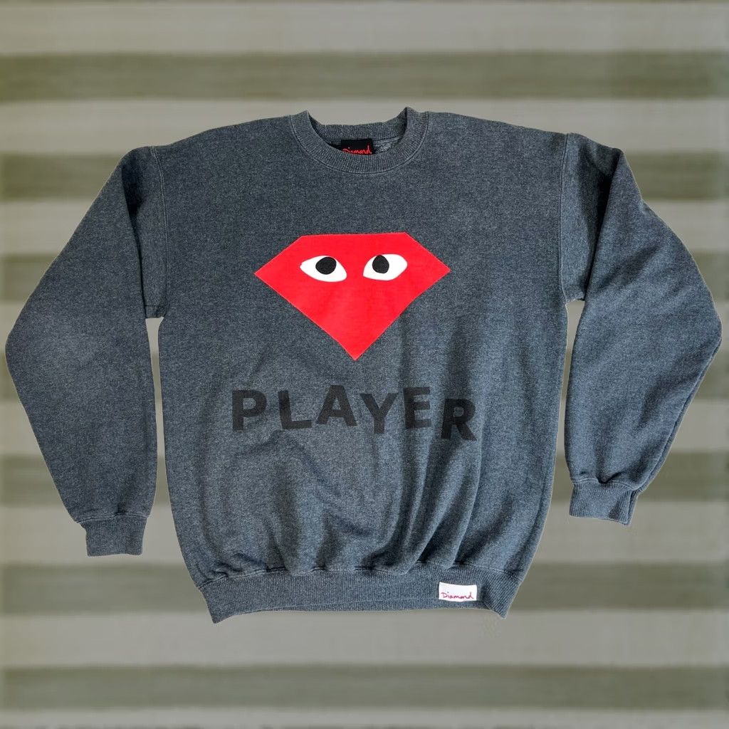 Vintage Diamond Supply Co. Player Crewneck Sweatshirt Mens Gray M Sweatshirt Size US M / EU 48-50 / 2 - 1 Thumbnail