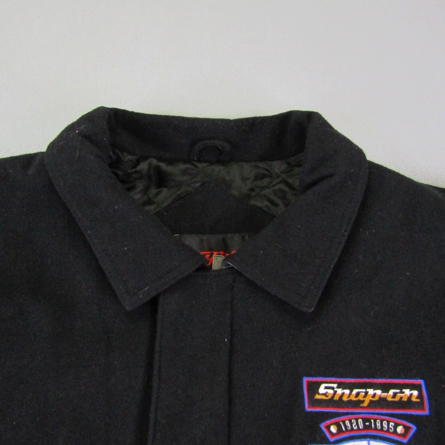 Vintage VINTAGE Snap-on Jacket Mens 2XL Black Wool Quilted Varsity 90s Outdoor Autumn Winter Coat Mens Size US XXL / EU 58 / 5 - 2 Thumbnail