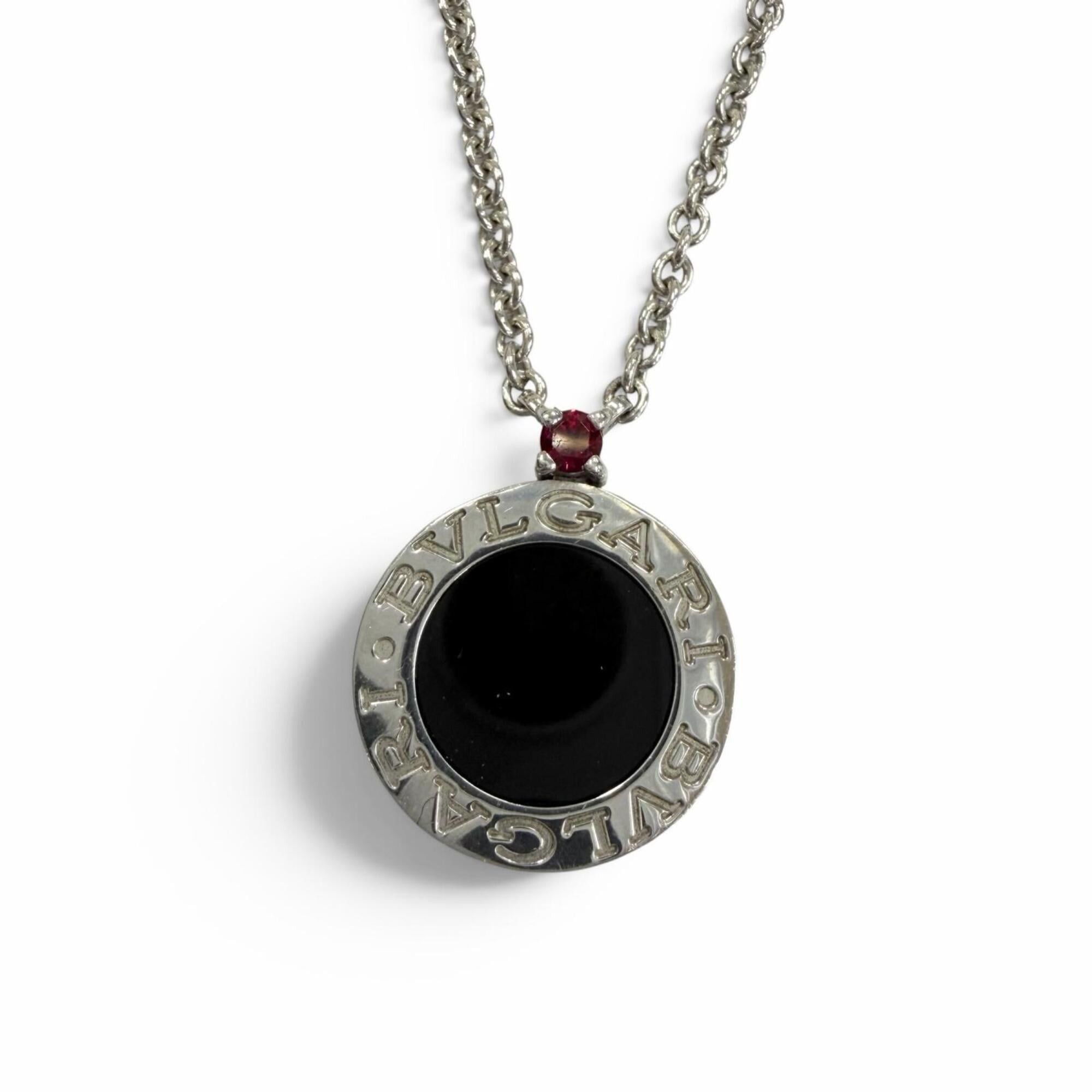 Bvlgari BVLGARI B.zero1 Save the Children Charity Necklace, 925 Sterling Silver, Onyx, Made in Italy, Weight 7.8g, Women's, Comes with Box Size ONE SIZE - 1 Thumbnail
