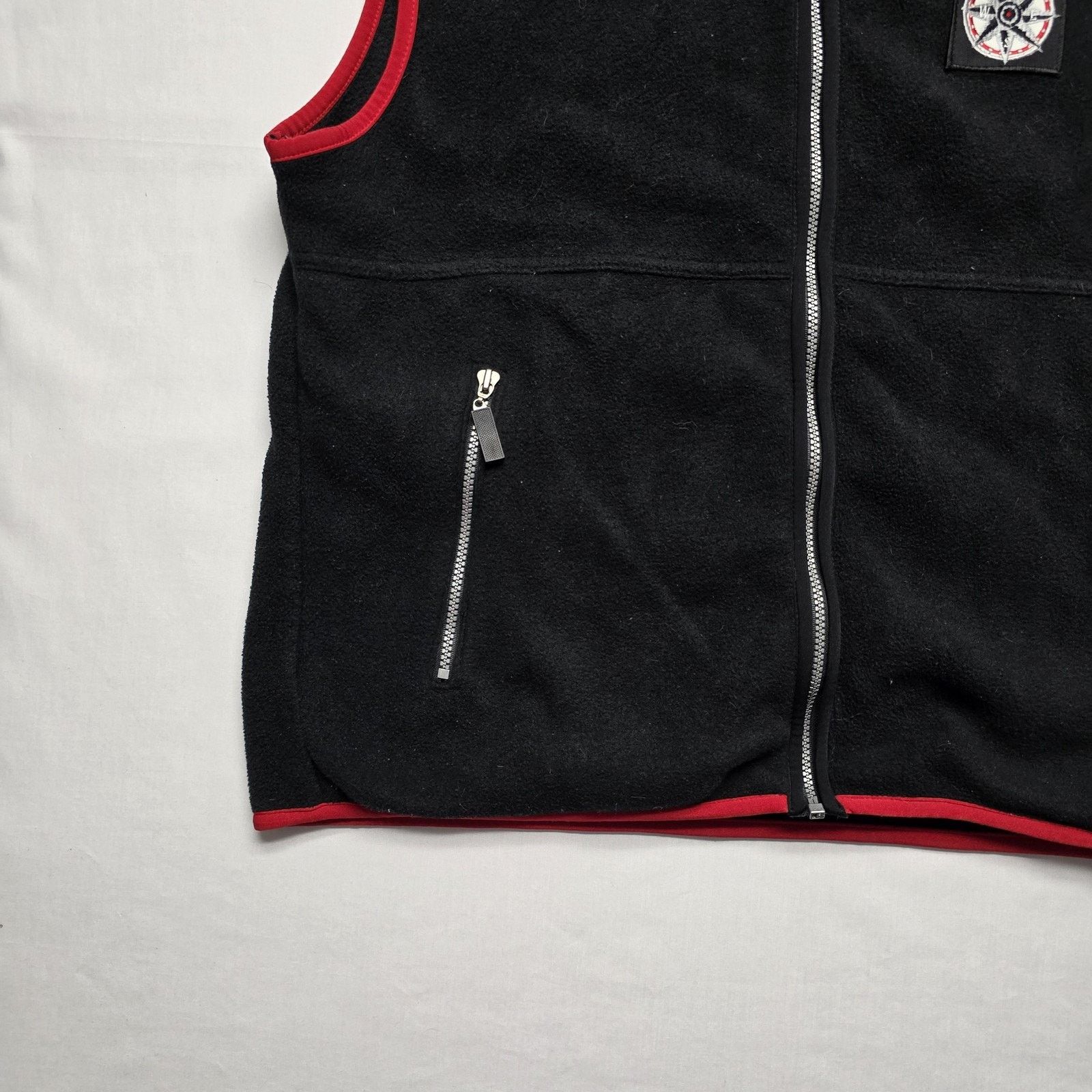 Marlboro Vintage Marlboro Fleece Vest Black Sleeveless Outdoor Jacket Size US L / EU 52-54 / 3 - 4 Thumbnail