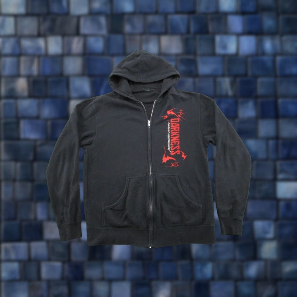 Vintage Surly Brewing Darkness Devil Demon Hoodie Men's Zip Sweatshirt ReadingREAD Black Cotton Fleece Pockets Size US M / EU 48-50 / 2 - 1 Thumbnail