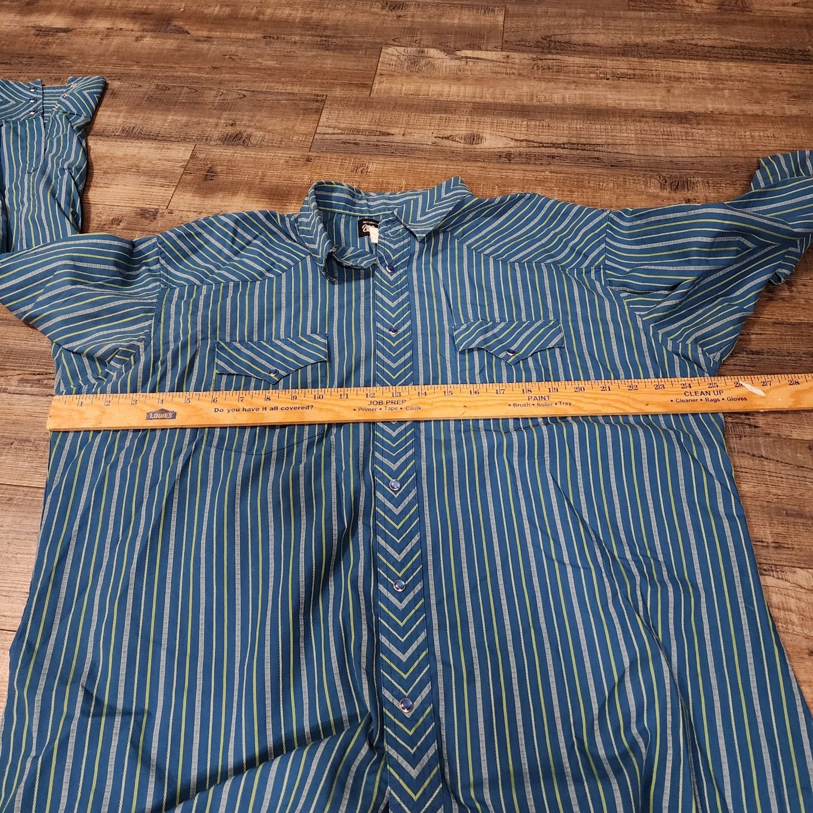 Wrangler Wrangler blue Pearl Snap long sleeve shirt Mens size XL 2237 Size US XL / EU 56 / 4 - 3 Thumbnail
