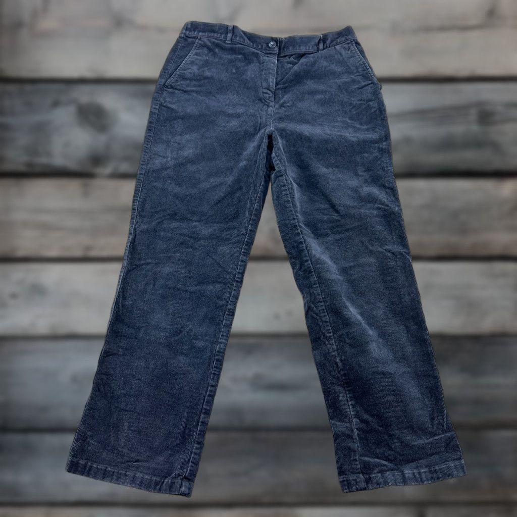 Vintage LL Bean Pants Women 16 Blue Chino Corduroy Straight Classic Fit Cotton Stretch Jeans Trousers Casual Womens Boyfriend? Size 38" / US 16 / IT 52 - 1 Thumbnail