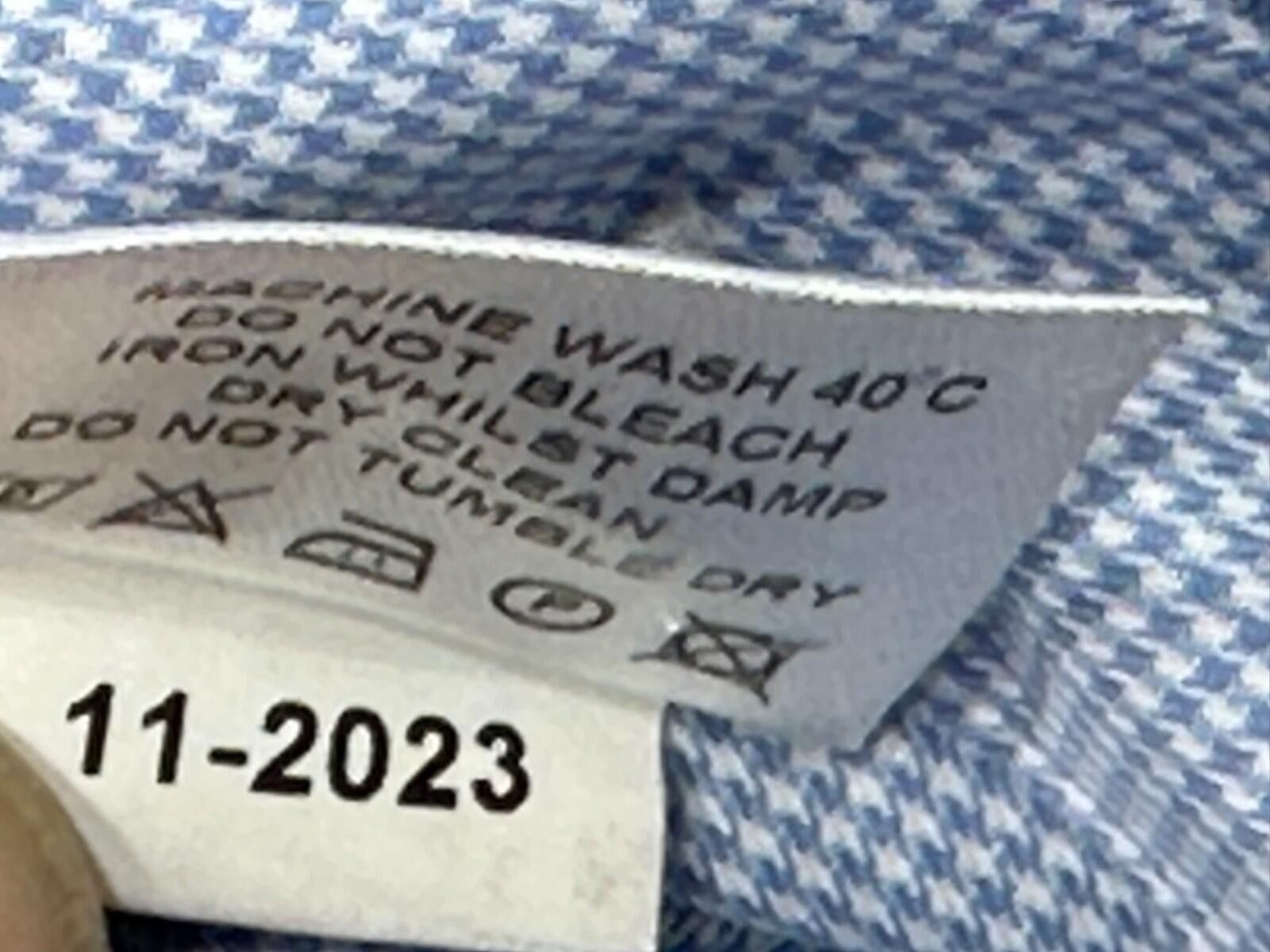 Other Emanuel Berg Cotton Tailored Checked Button Up Blue Mens XL Size 44R - 9 Thumbnail
