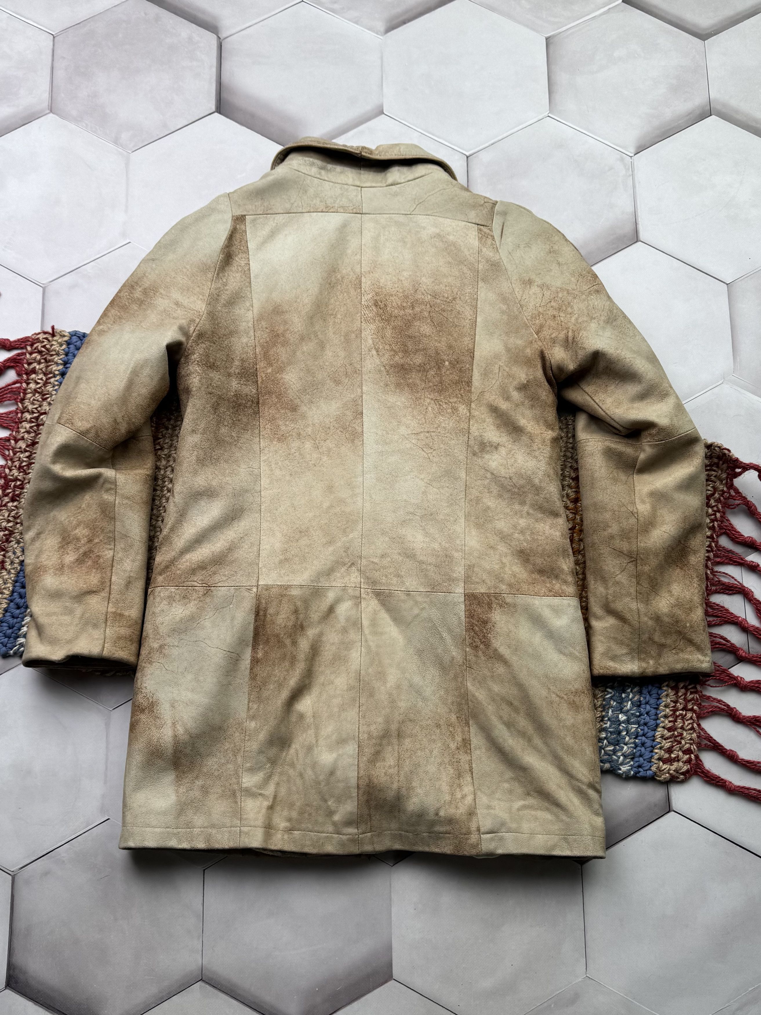 Vintage Vintage Faded Effect Leather Coat (E4) Size S / US 4 / IT 40 - 7 Thumbnail