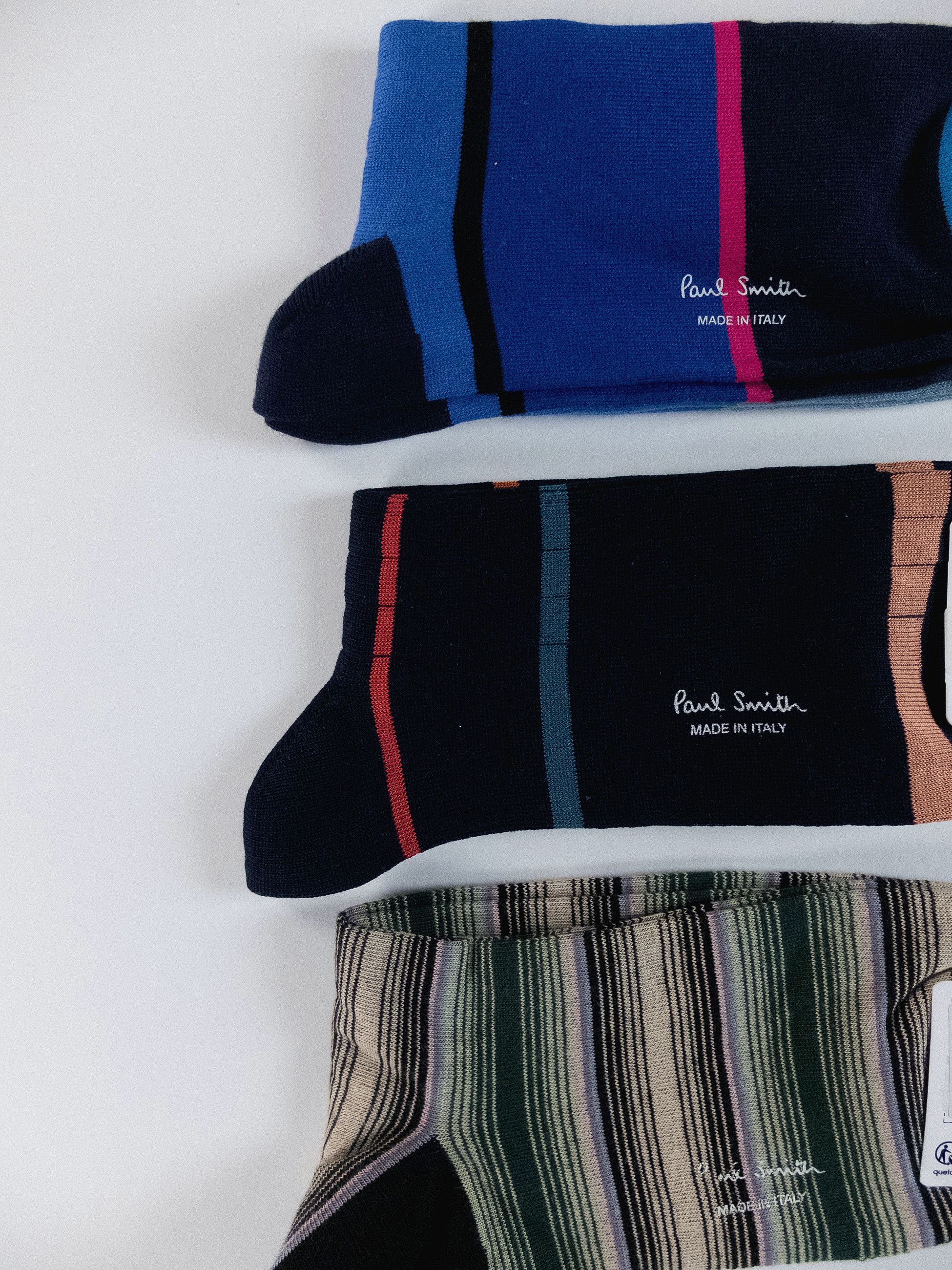 Paul Smith 3 pairs of Paul Smith colorful striped cotton blend socks q Size ONE SIZE - 3 Thumbnail