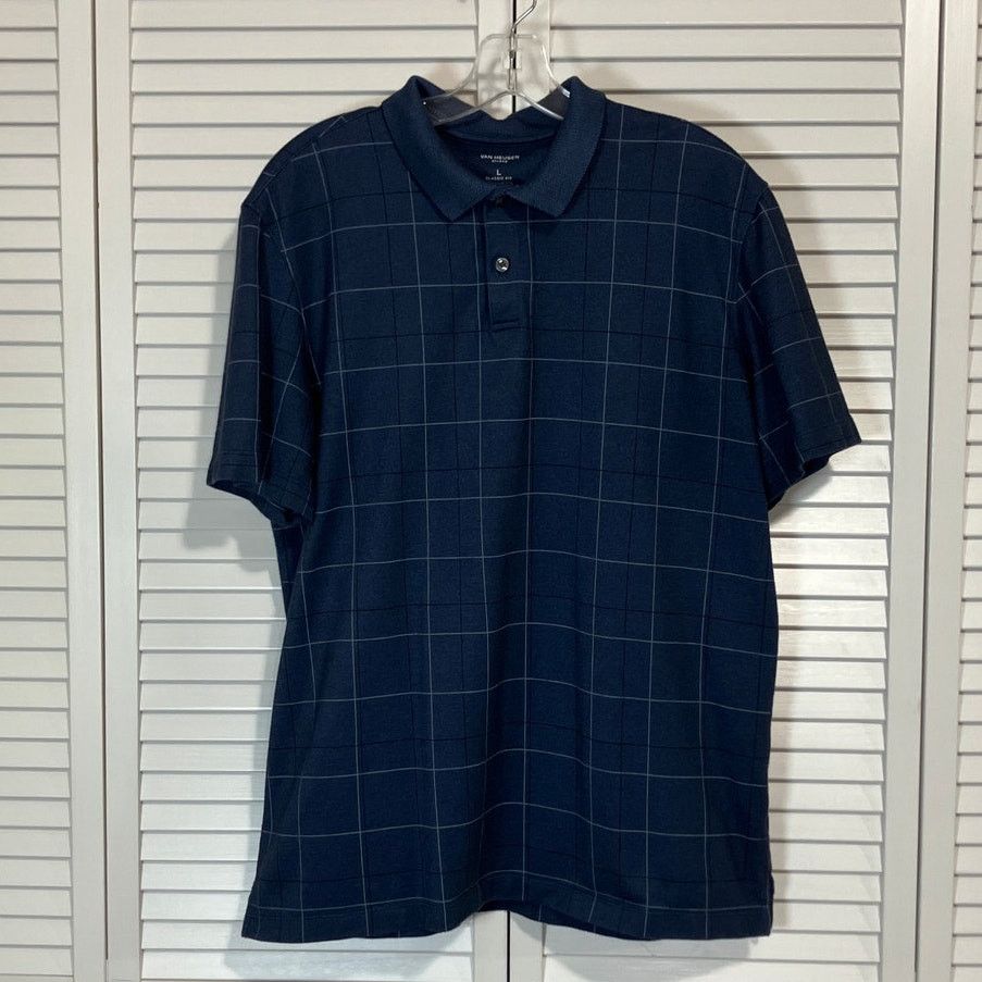 Van Heusen Van Heusen Flex Golf Polo Striped Blue Short Sleeve Shirt L Size US L / EU 52-54 / 3 - 1 Thumbnail