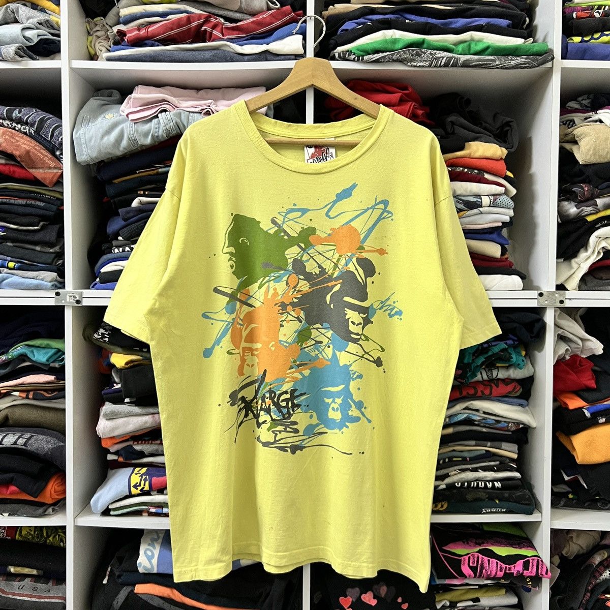 Japanese Brand × Vintage × Xlarge VTG XLARGE PAINT DESIGN TEE Size US XL / EU 56 / 4 - 1 Thumbnail