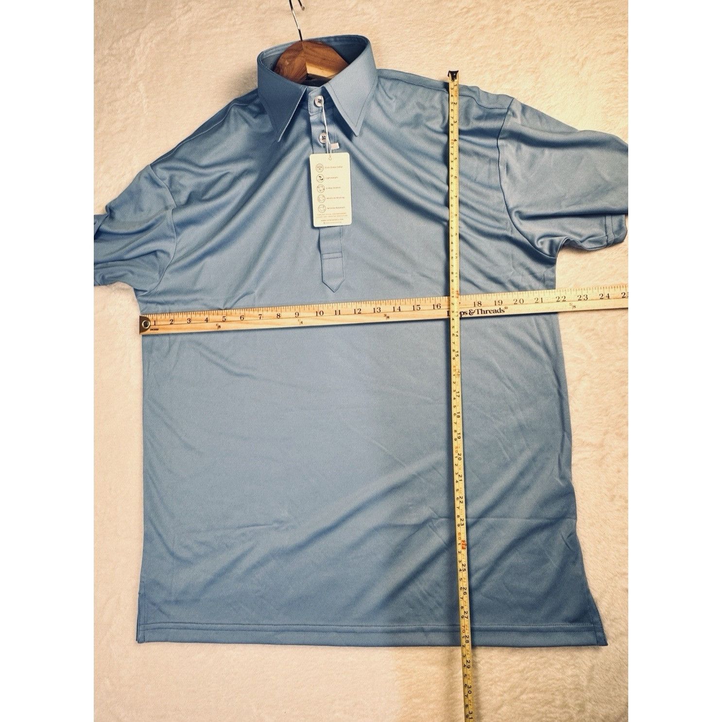 Other Collars & Co. Semi-Spread Collar Polo Shirt Blue Size Large Size US L / EU 52-54 / 3 - 11 Thumbnail