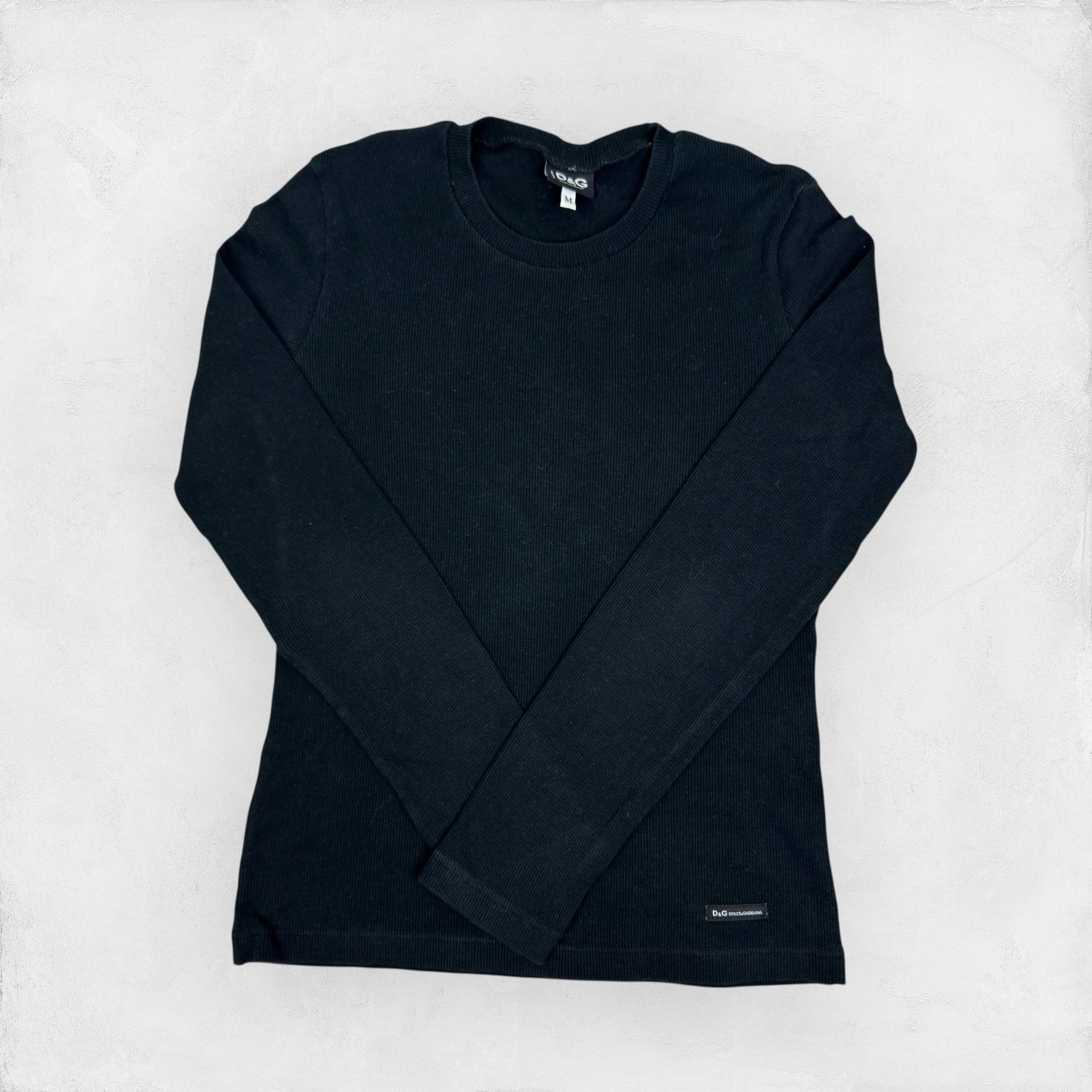 Dolce & Gabbana Dolce & Gabbana Women's Black Cotton Knit Pullover Sweater M Size M / US 6-8 / IT 42-44 - 1 Thumbnail