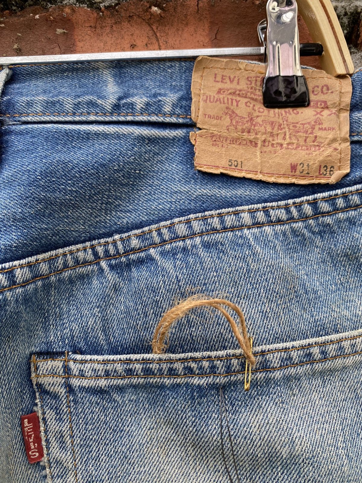 Levi's Vintage Clothing W30x32.5 Vintage levi's 501 redline big E distressed USA Size US 30 / EU 46 - 8 Thumbnail