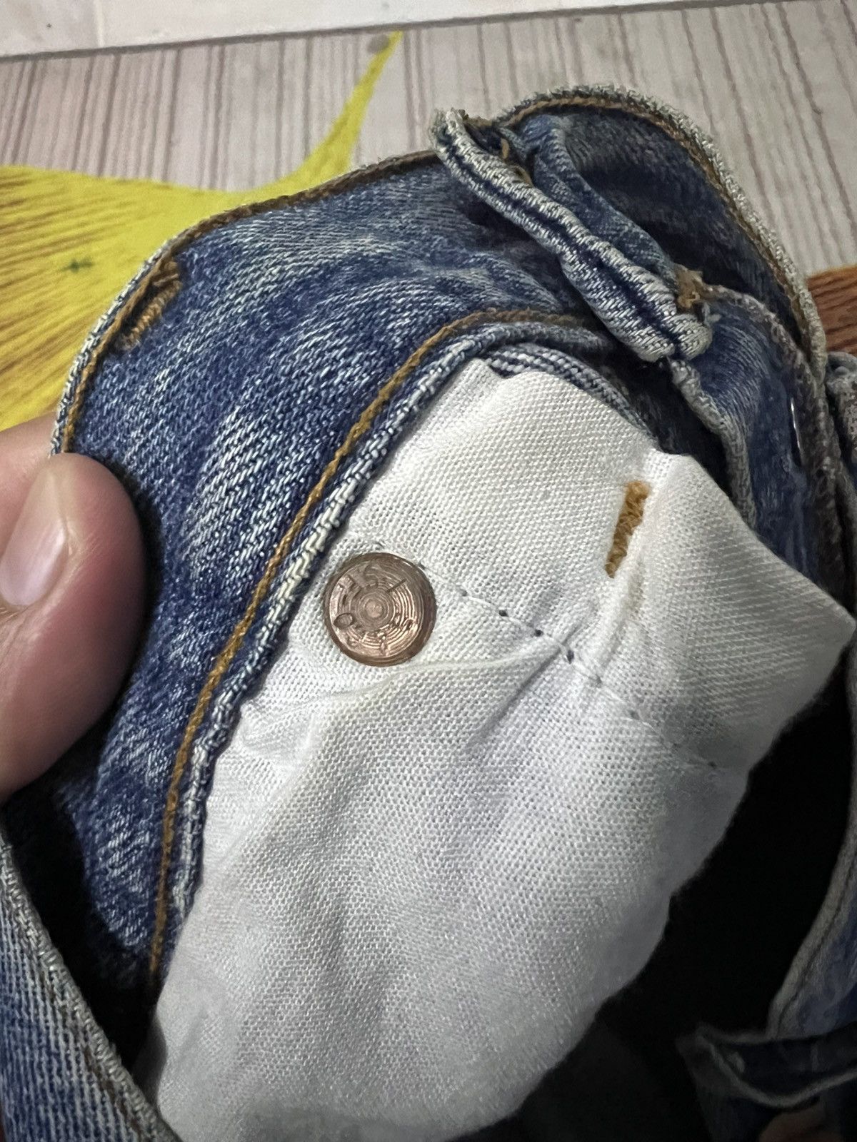Levi's 💥Vintage 90’s Levis 501xx Distress Mud Wash Jean USA Size US 32 / EU 48 - 20 Thumbnail