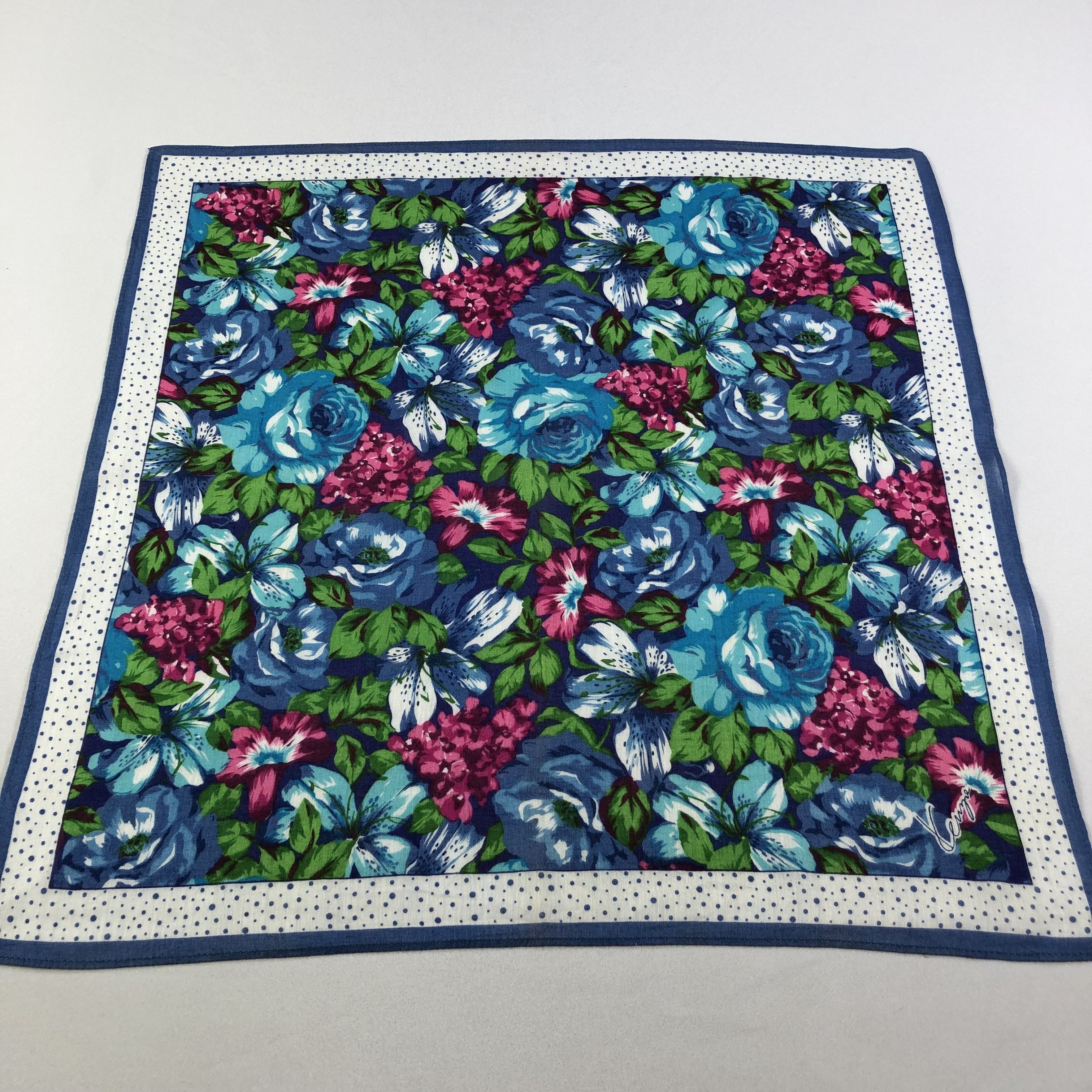 Kenzo × Vintage Kenzo Floral Handkerchief Neckerchief Bandana H1844 Size ONE SIZE - 2 Thumbnail