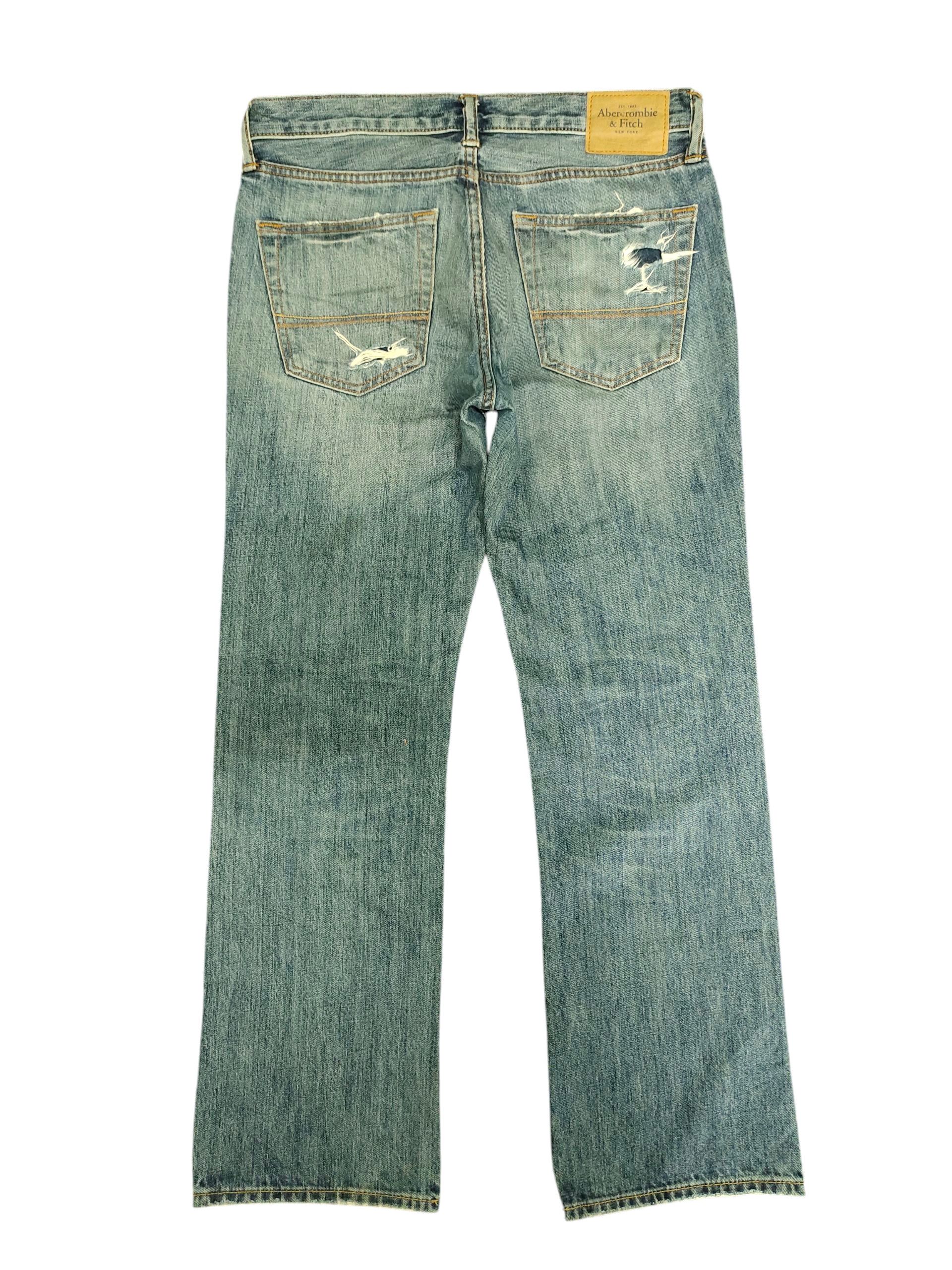 Abercrombie & Fitch Vintage Y2k Abercrombie & Fitch Clawmark Distress Jeans Size US 31 - 8 Thumbnail