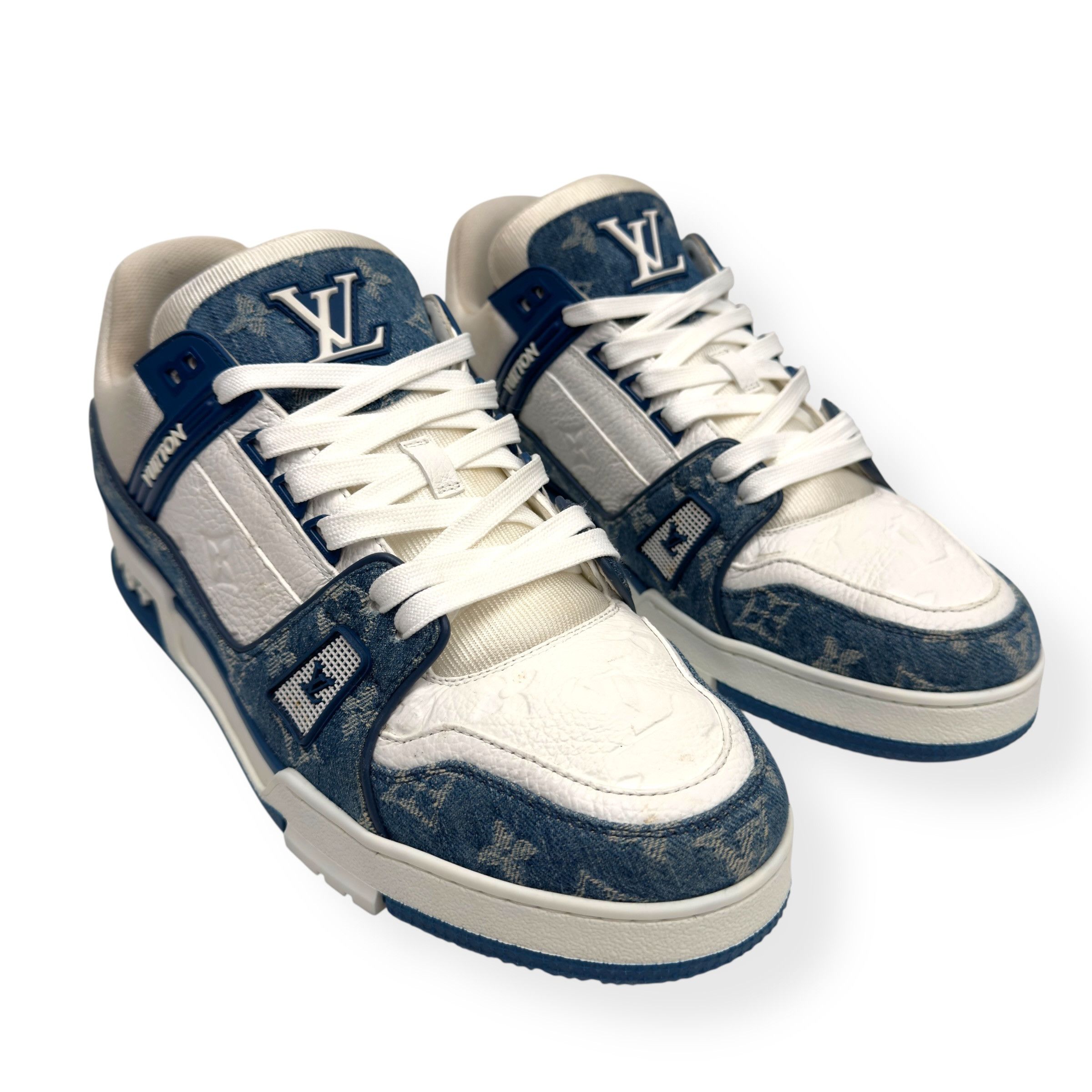 Louis Vuitton LOUIS VUITTON LV DENIM TRAINER BLUE UK10 Size US 11 / EU 44 - 5 Thumbnail