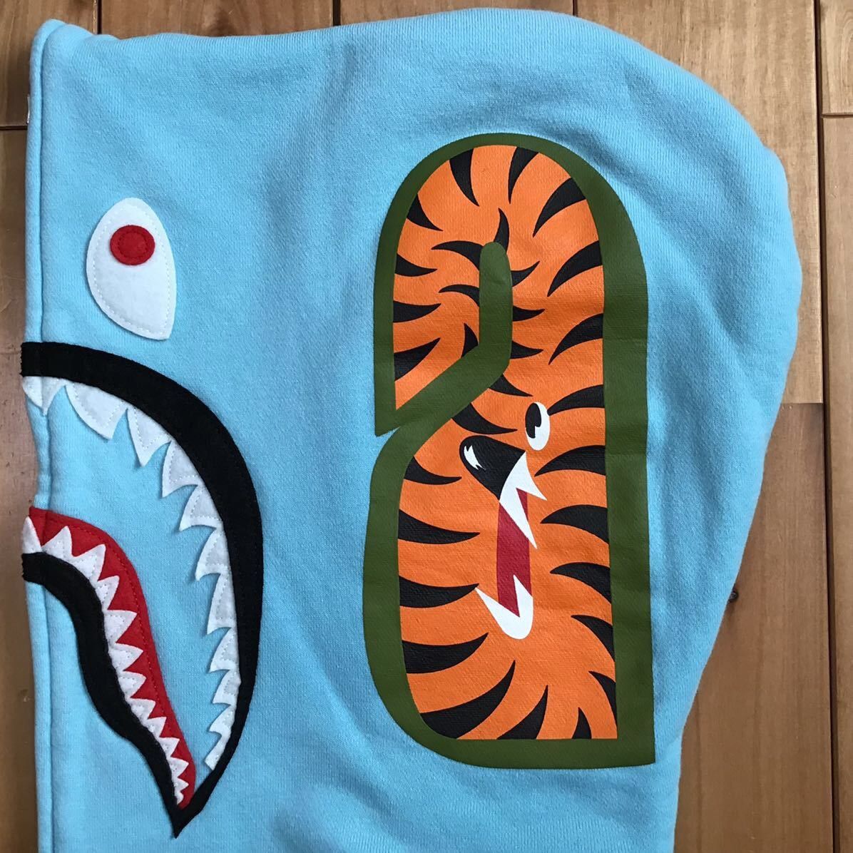 Bape BAPE logo multi fonts shark hoodie light blue a bathing ape Size US L / EU 52-54 / 3 - 6 Thumbnail