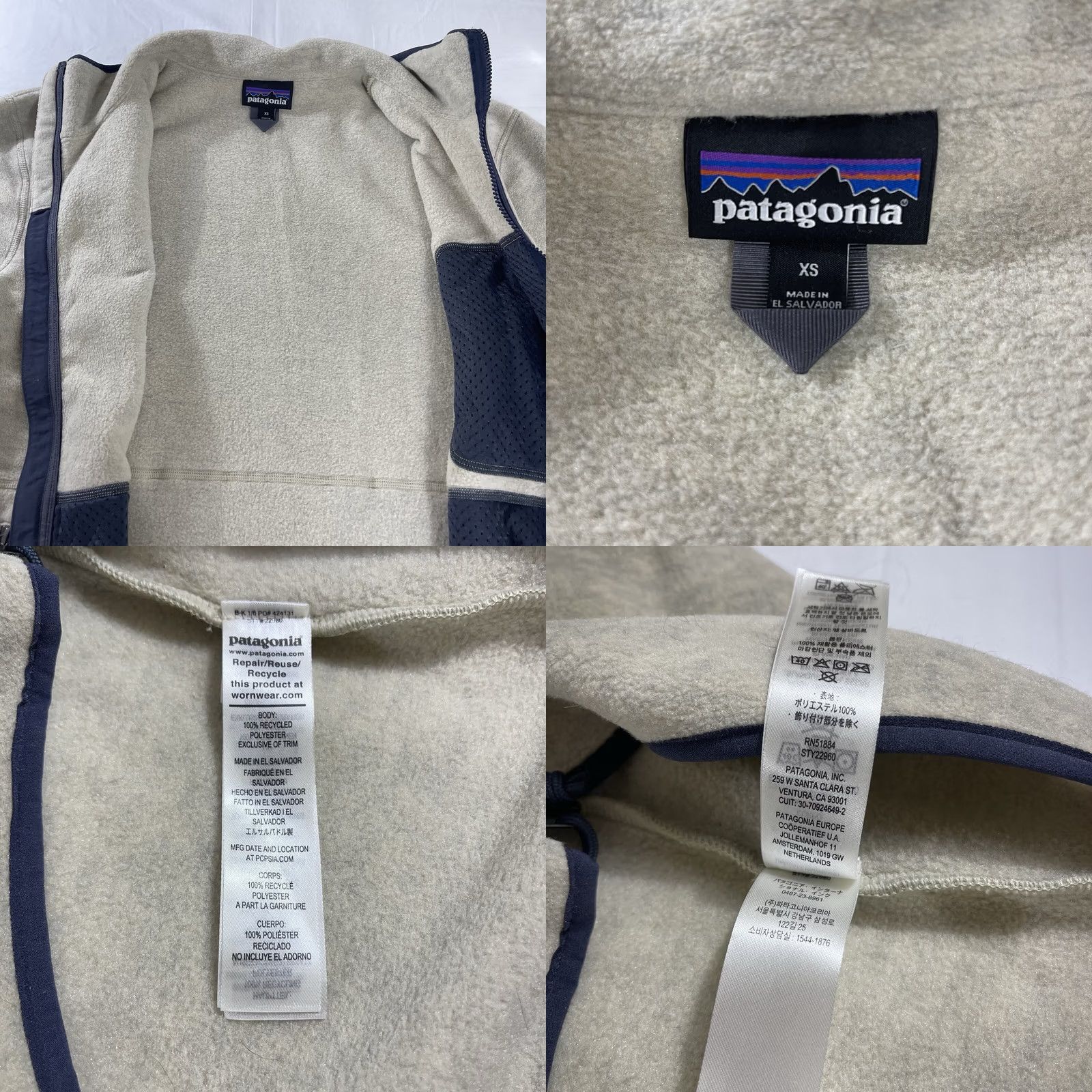Patagonia Patagonia Jacket Coat Synchilla Fleece Full Zip XS Women Beige Women's XS Synchilla Fleece Coat Jacket Full Zip 22960 PatagoniA Size XS / US 0-2 / IT 36-38 - 9 Thumbnail