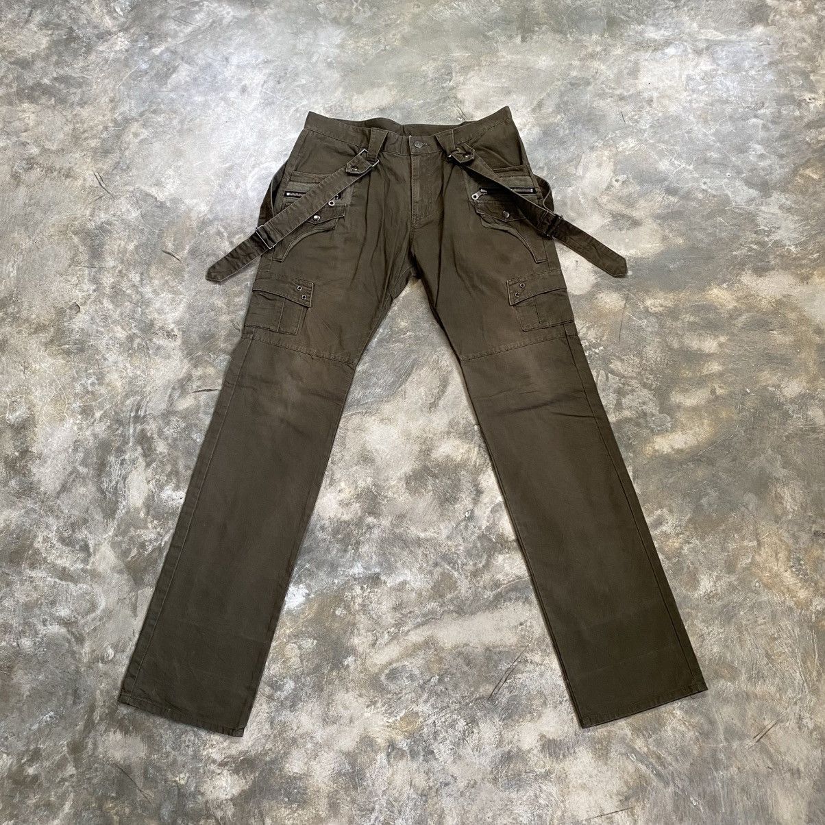 PPFM 2000s PPFM Cargo Punk Style Bondage Multipocket Pants Size US 30 / EU 46 - 1 Thumbnail