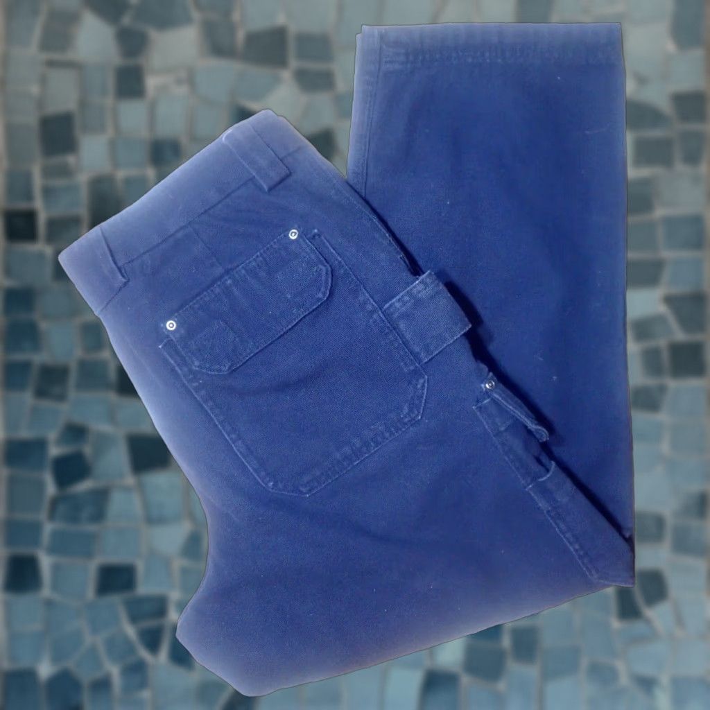 Duluth Trading Company Vintage Duluth Trading Co Mens Cargo Pants Size 36x27 Heavy Navy Canvas Relaxed Fit Workwear Size US 36 / EU 52 - 1 Thumbnail
