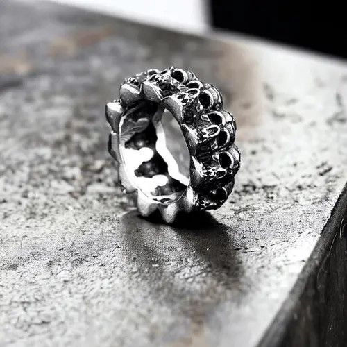 Jewelry Hirakawa x Hada Skull / Skeleton Gothic Ring Size ONE SIZE - 1 Thumbnail
