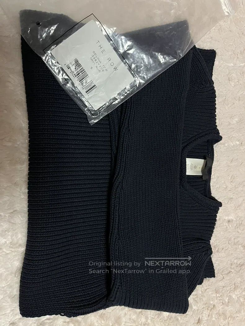 The Row The Row Cotton and silk navy blue sweater Size S / US 4 / IT 40 - 1 Thumbnail