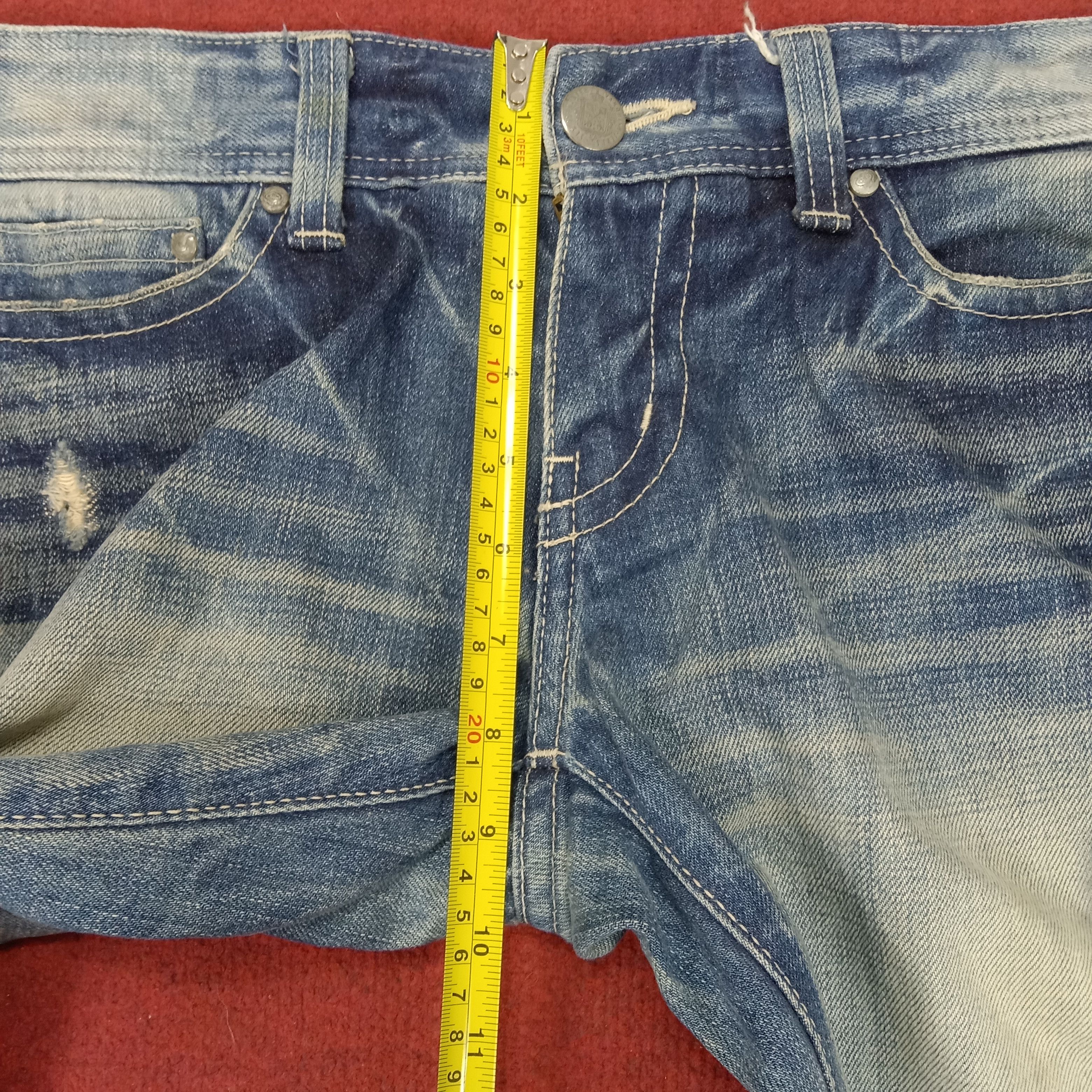 Vanquish Vanquish Gold Distressed Jeans Rock Punk Style Size 31" - 8 Thumbnail