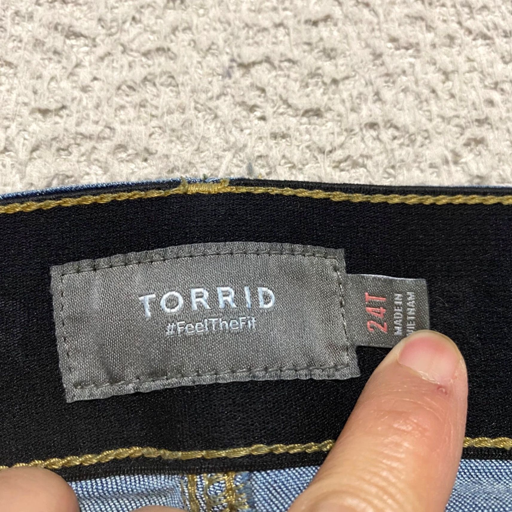Torrid Torrid Jeans Skinny 24 Tall Blue Denim Medium Wash High Rise Womens Adult Jeans 5-Pocket Design Stretch Size 42" / US 20 - 3 Thumbnail