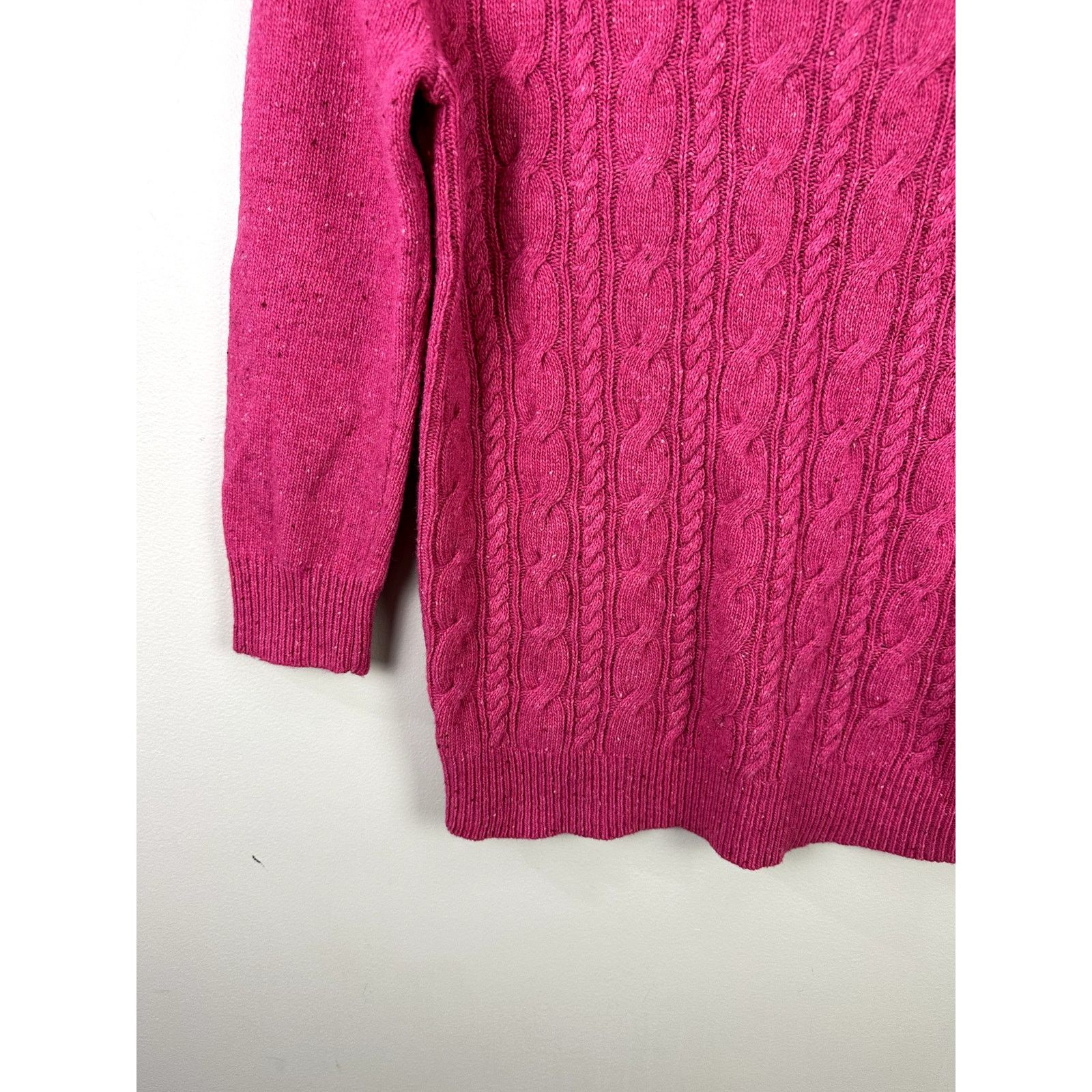 J.Crew J Crew Pink Lambs Wool Cable Knit Cableknit Sweater S Small Size S / US 4 / IT 40 - 4 Thumbnail